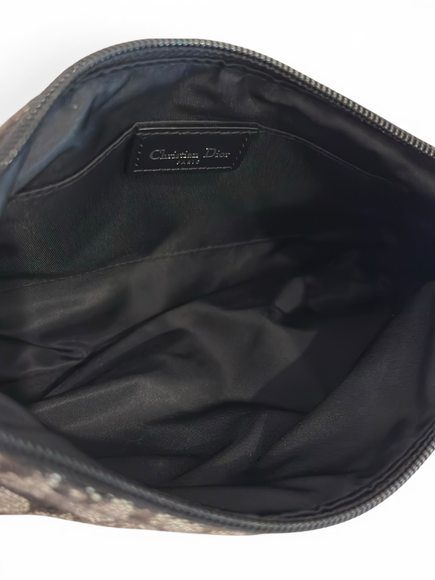 Christian Dior Rare Navy Monogram Oblique Trotter
Canvas Italy Vintage Shoulder Bag