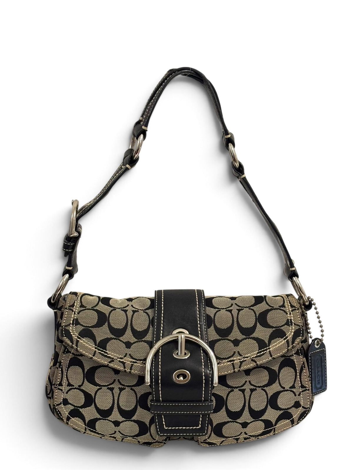 Vintage Coach Soho Bag 10604 Signature Double Pocket Shoulder Bag