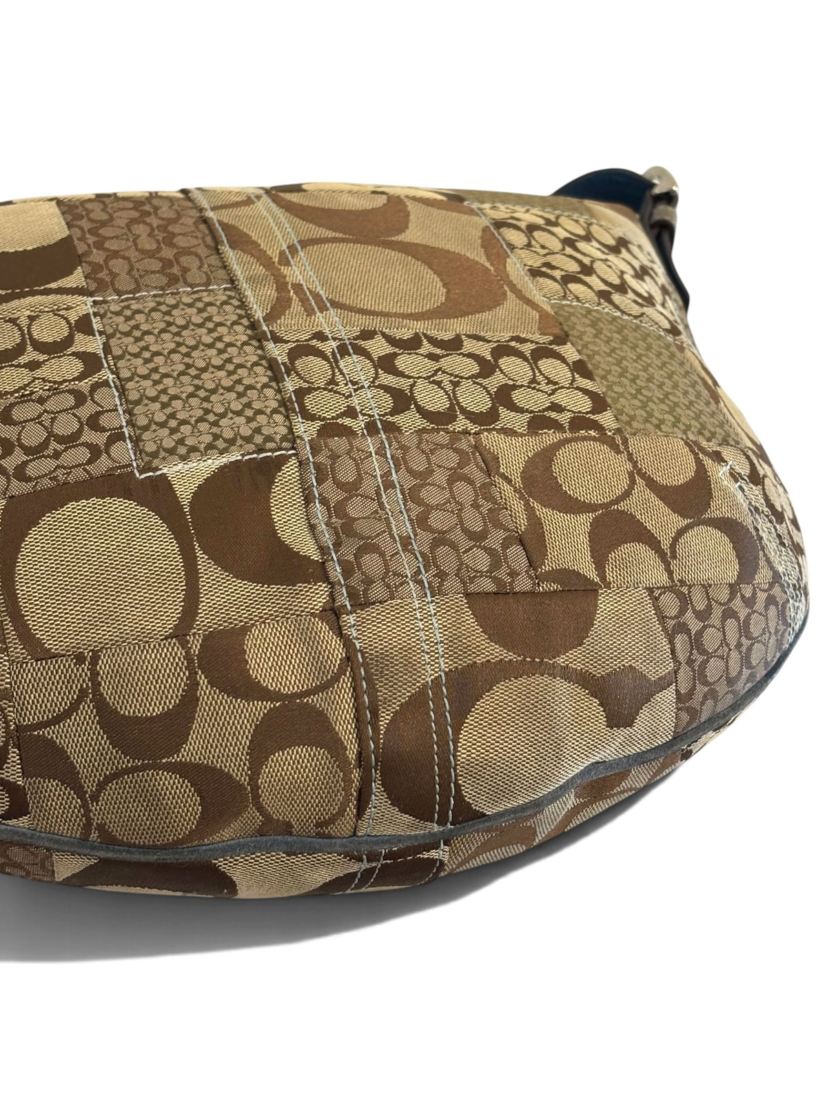 Vintage Coach Patchwork Bag 3688 Rare Blue Python Trim