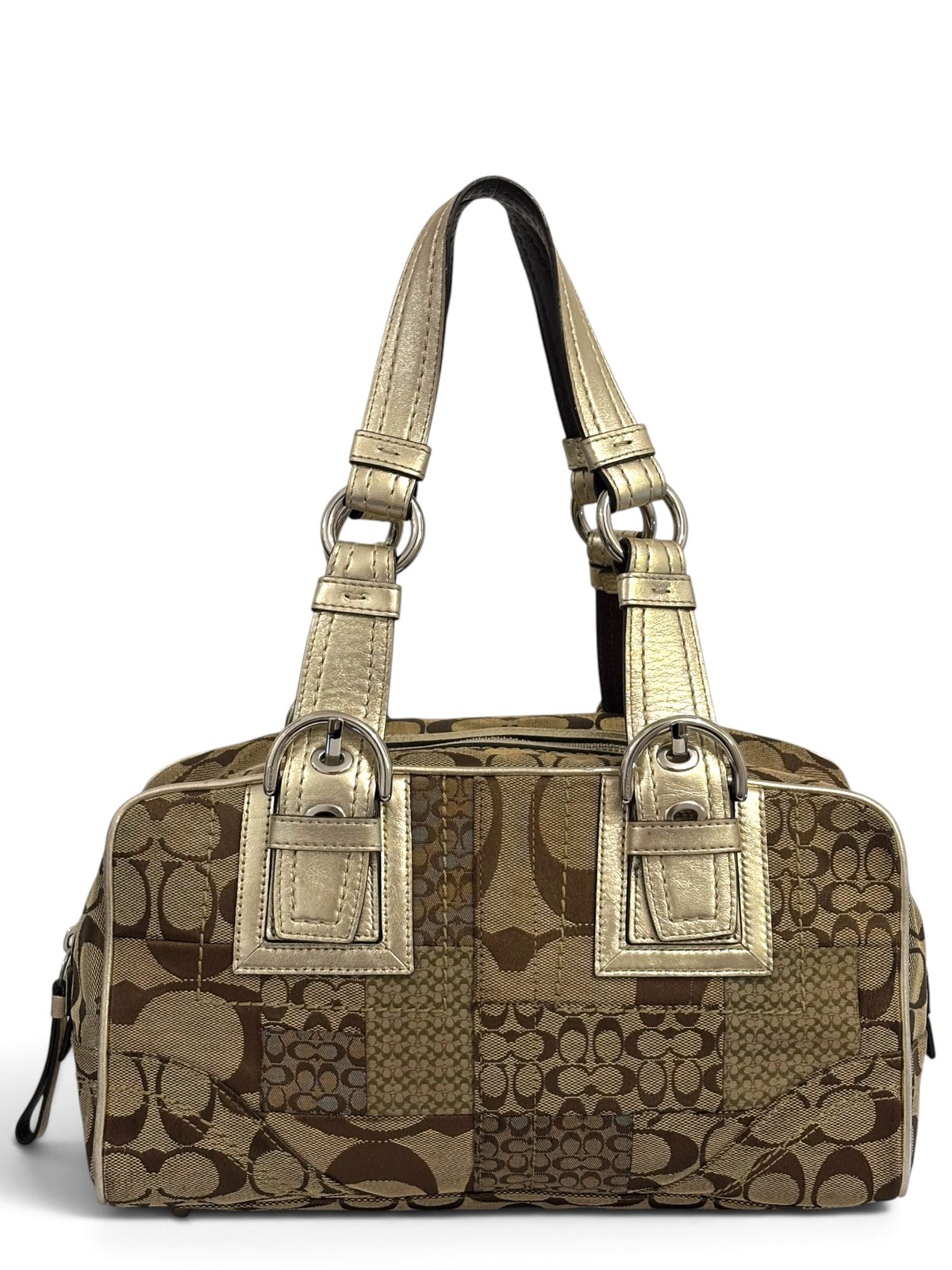 Vintage Coach Soho Patchwork Bag F12317 Signature Boston Bag