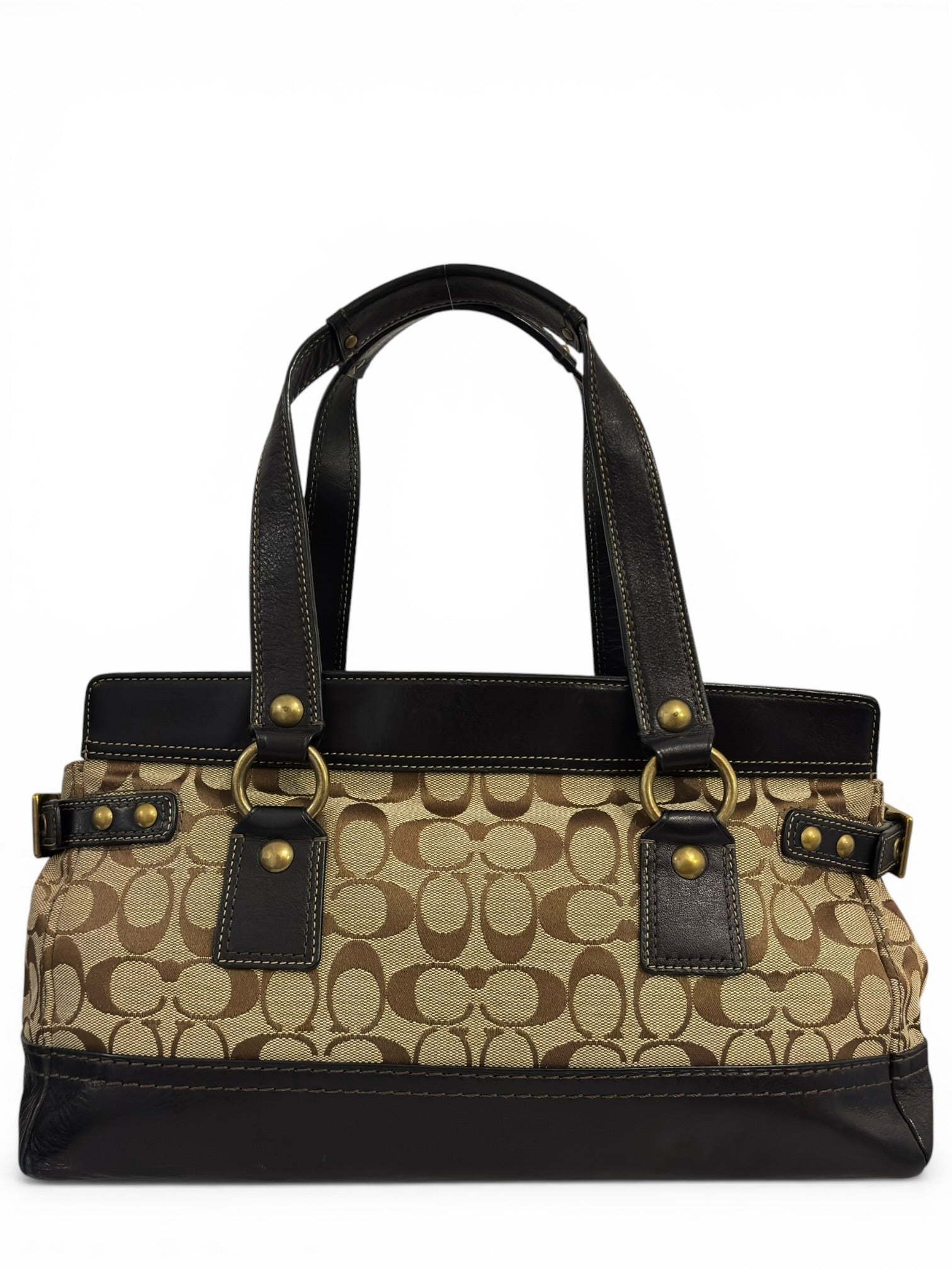 Coach Rare Legacy Limited Edition 65th Anniversary Mandy Brown Signature Shoulder Bag 2000's