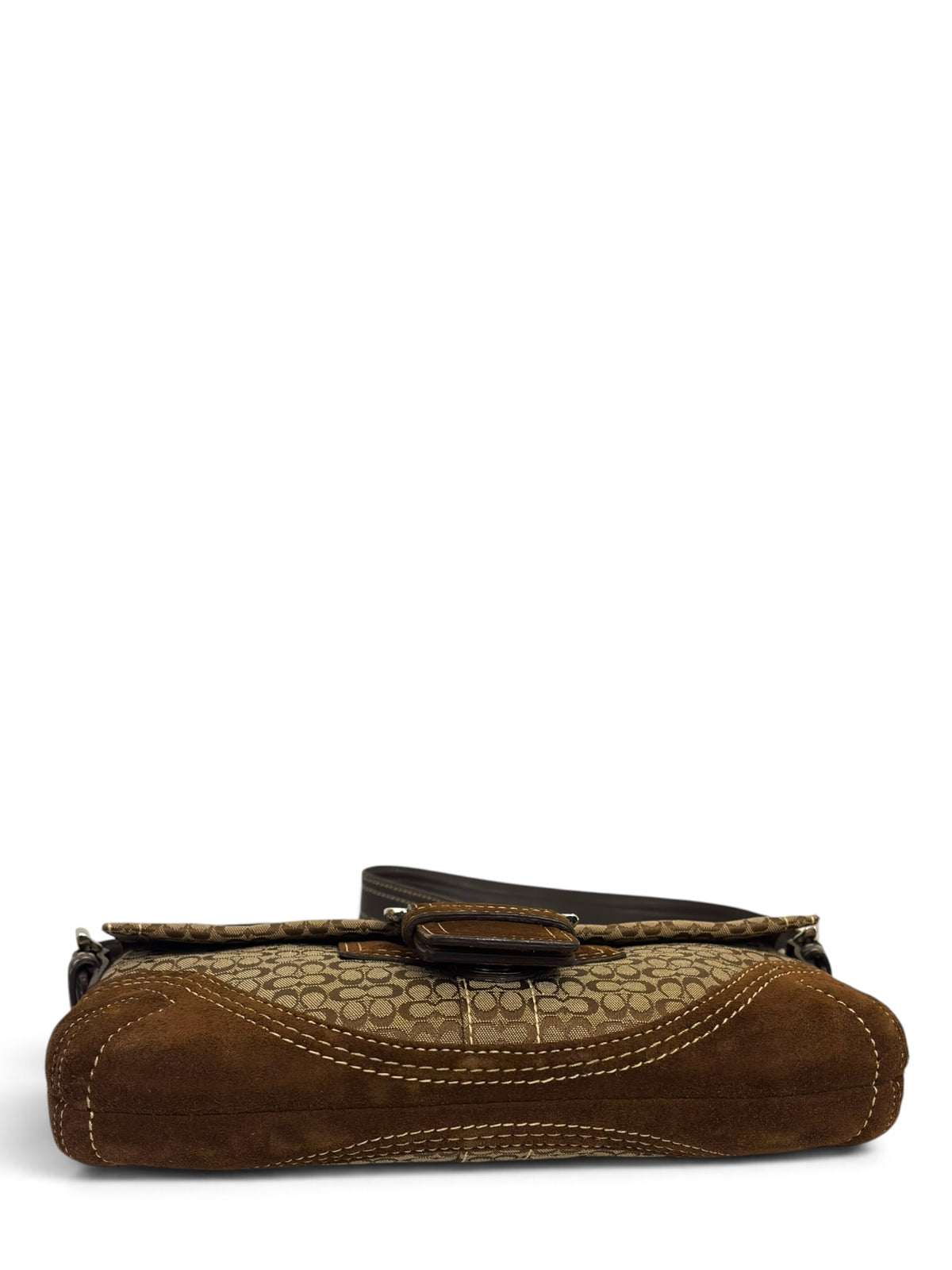 Vintage Coach Soho Signature Brown Y2K Shoulder Bag 3628