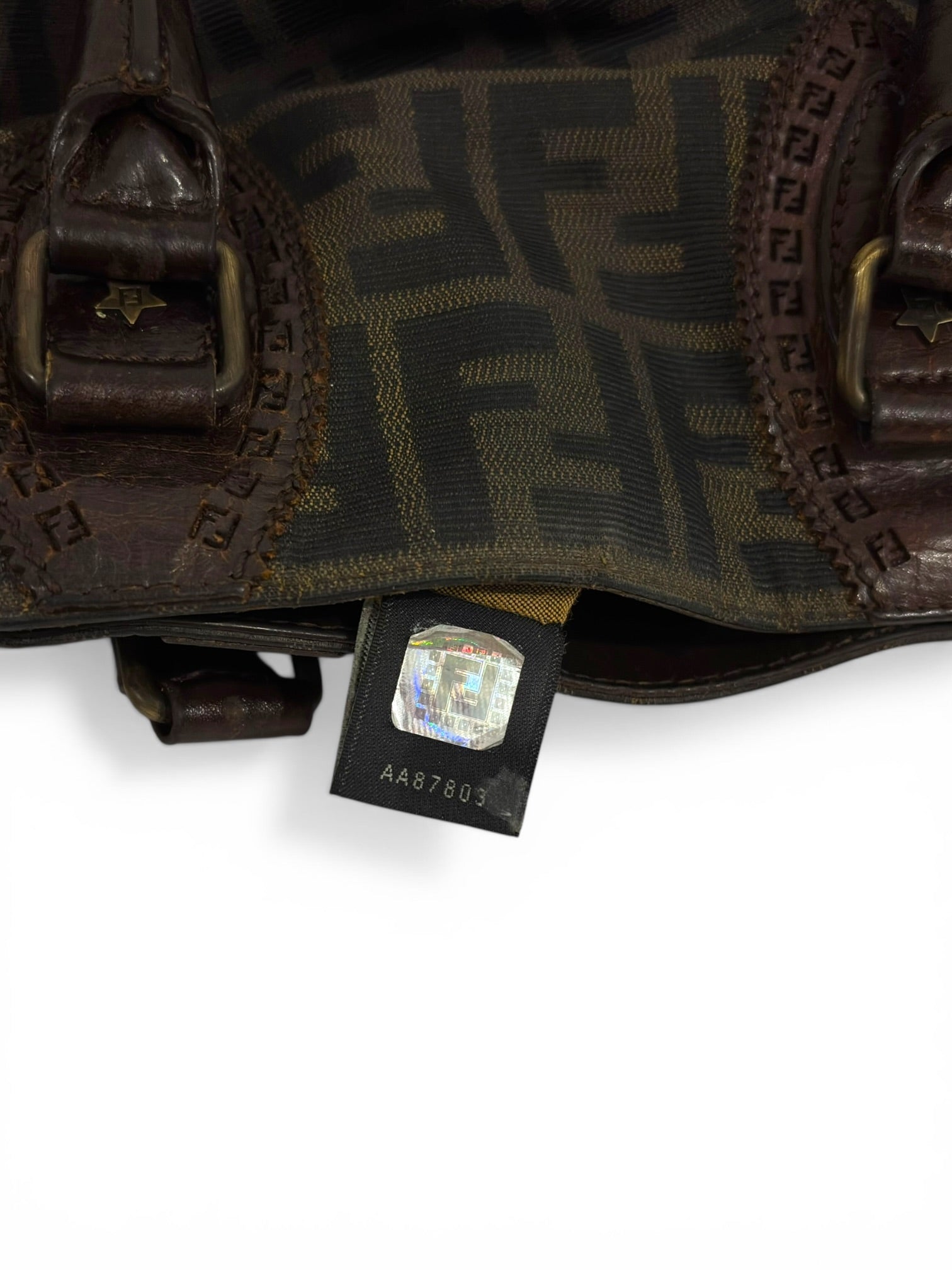 Fendi Brown Monogram Zucca Medium Du Jour
Etniko Canvas & Leather Tote Shoulder Bag