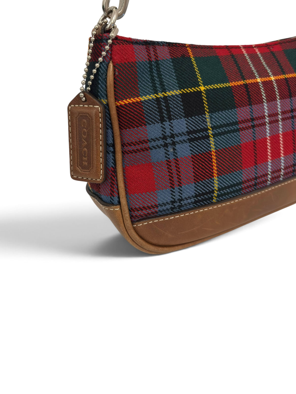 Vintage Coach Demi Bag 8935 In Tartan Plaid Wool