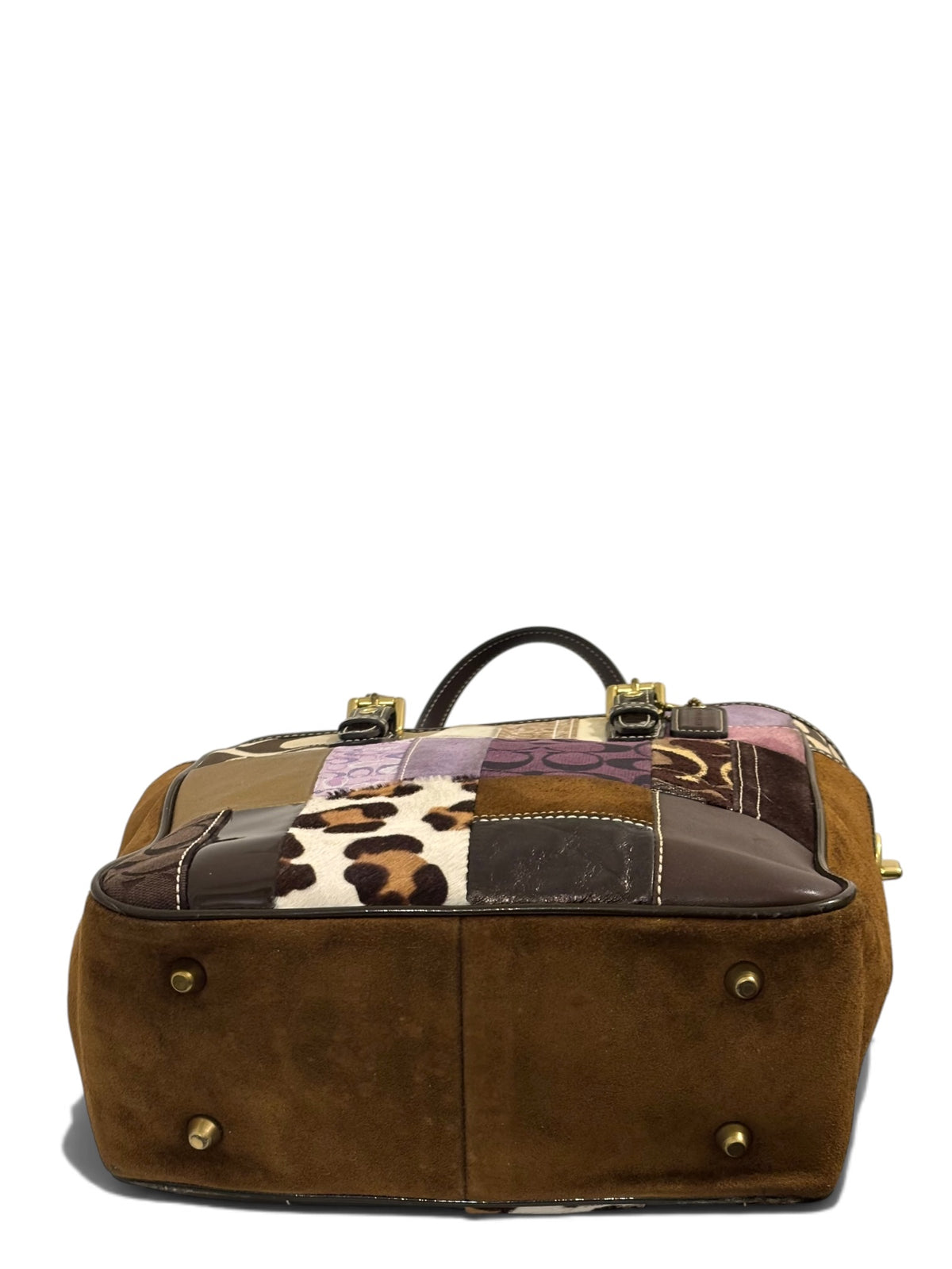 Vintage Coach Holiday Limited Edition Patchwork Tote Bag F10515
