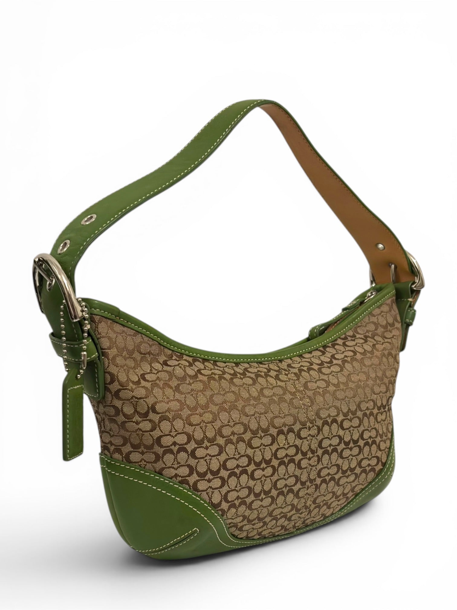 Coach Soho Brown & Green Signature Rare Colourway Vintage Shoulder Bag