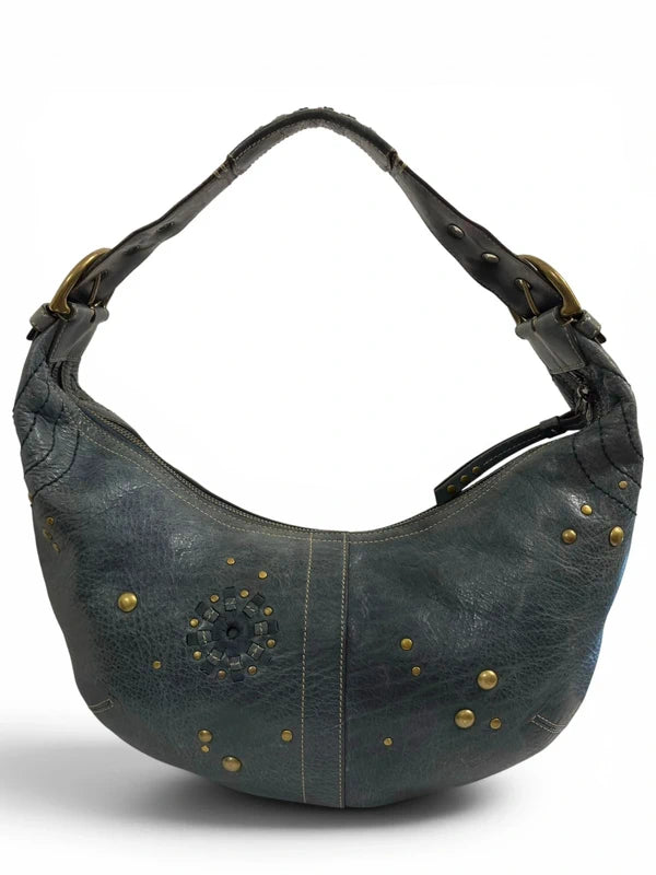 Vintage Coach Limited Edition Bag 10063 Mia Distressed Leather Studded Hobo