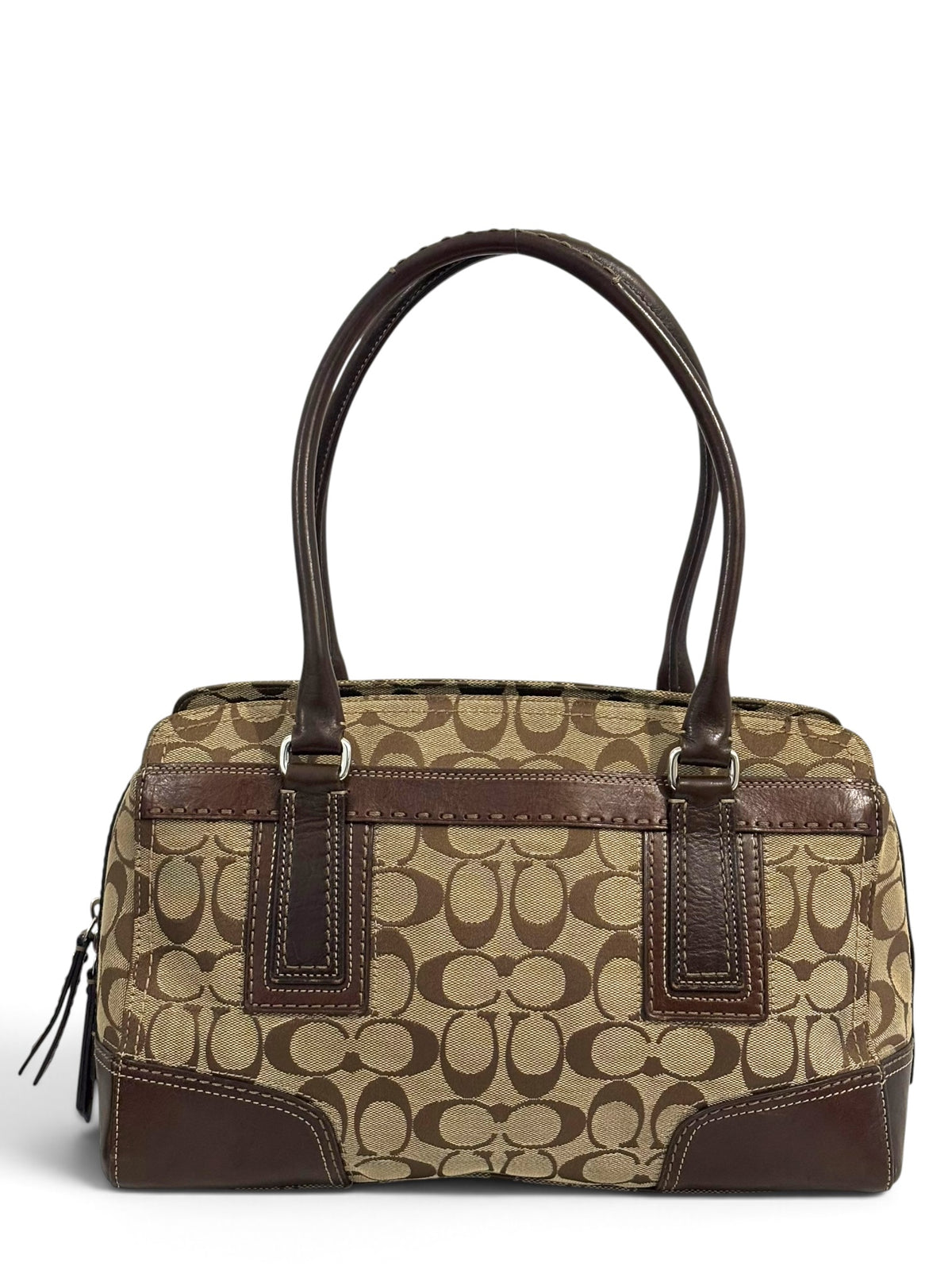 Vintage Coach Hamptons Bag F11596 Signature Turnlock Tote