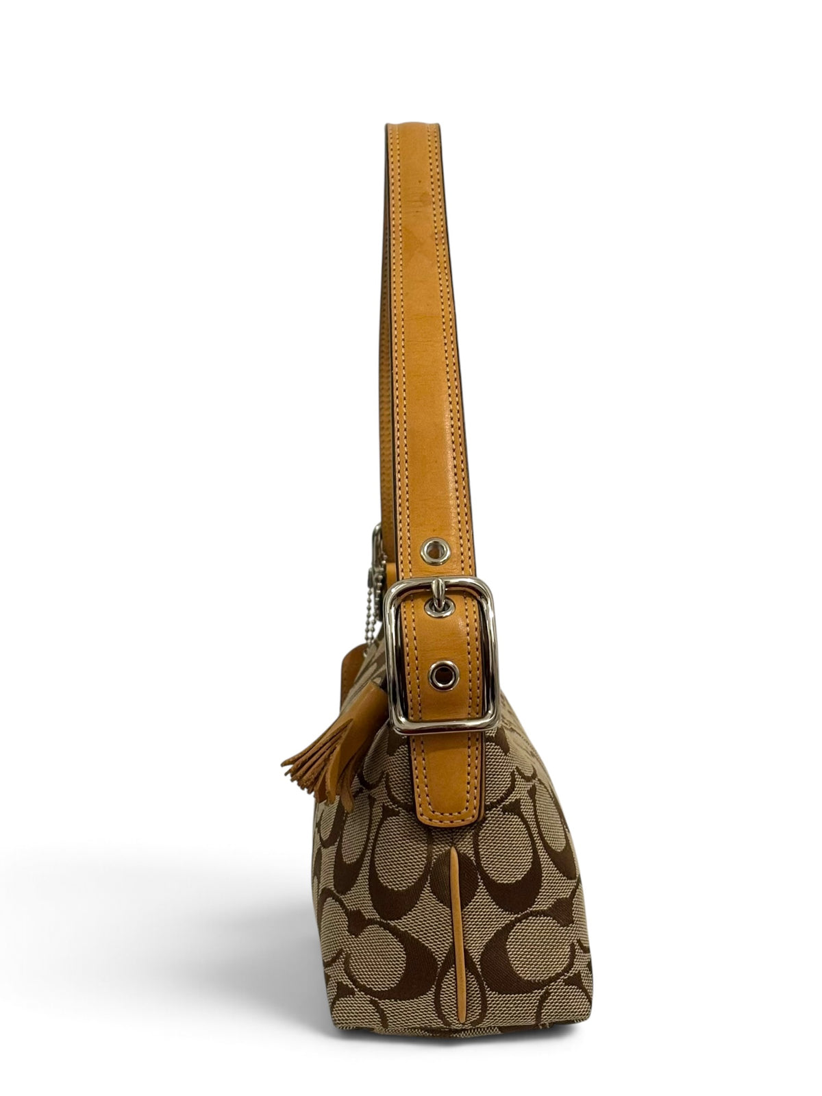Vintage Coach Demi Bag 8K01 Signature Baguette Shoulder Bag