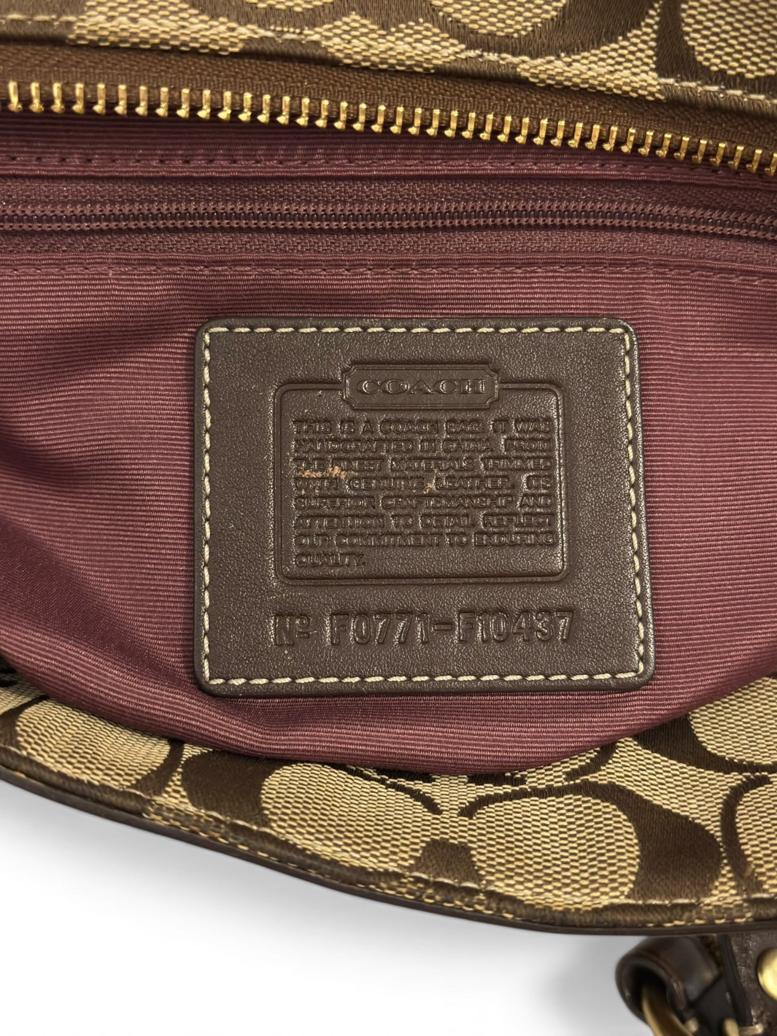 Coach Rare Limited Edition Holiday Legacy Pony Hair Patchwork Brown Red Tote Shoulder Bag