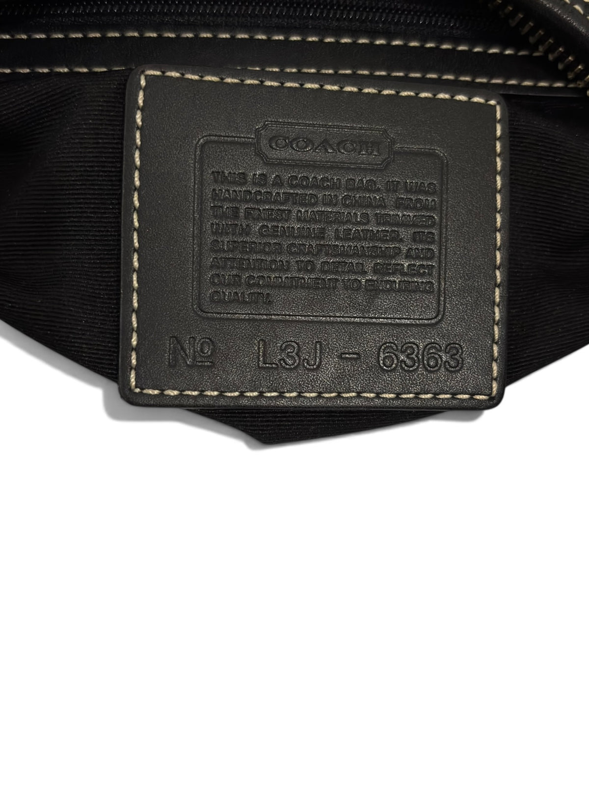 Vintage Coach Soho Bag 6363 Signature Hobo In Black And Grey