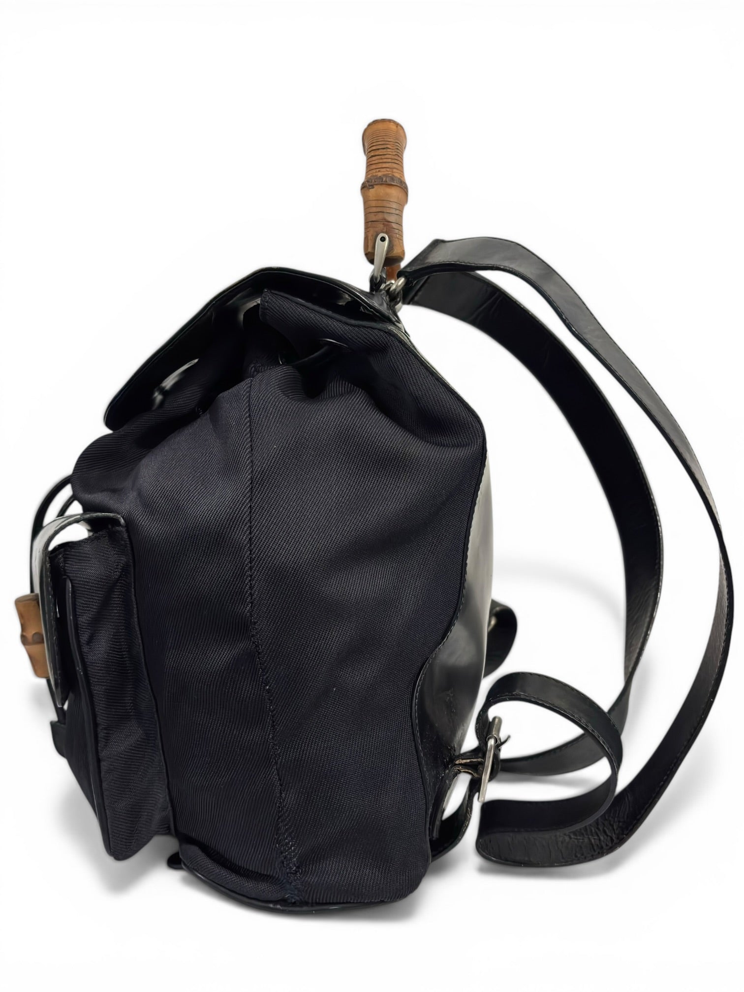 Gucci Bamboo Rare Black Nylon & Leather Backpack
Rucksack Bag 003 2058 0016 5