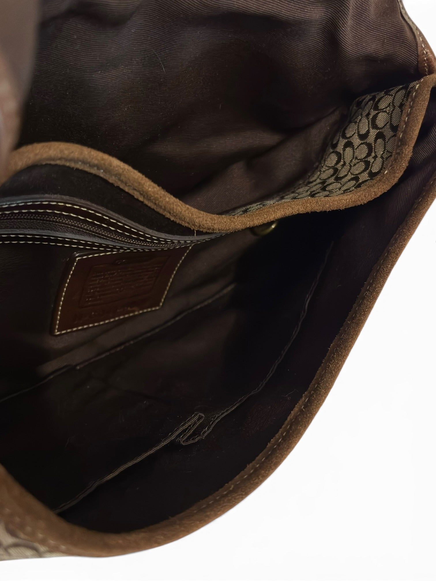 Coach Brown & Beige Signature Soho Flap Buckle Canvas Suede & Leather Hobo Shoulder Bag
G04J-6808
