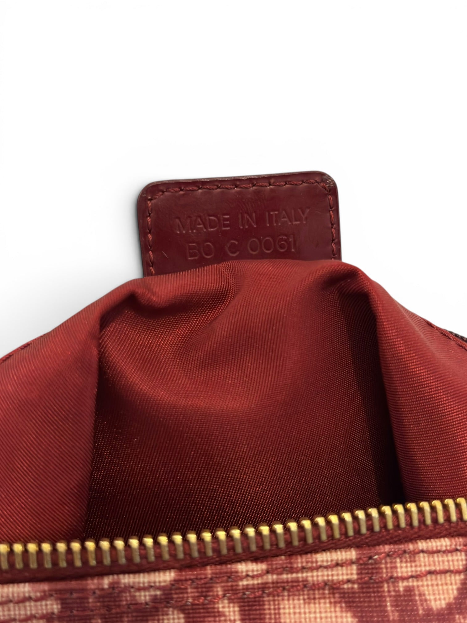 Christian Dior Rare Red / Burgundy Diorissimo
Trotter Lock & Key Vintage Boston Shoulder Bag