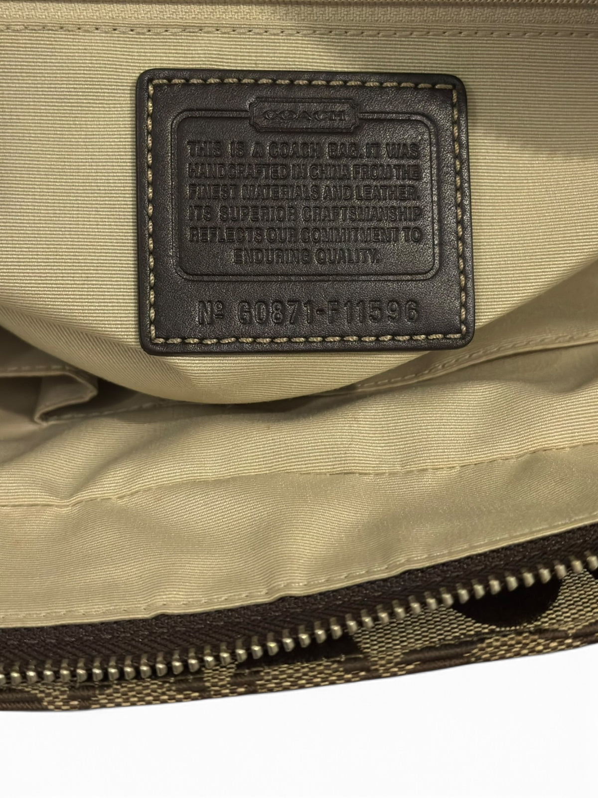 Vintage Coach Hamptons Bag F11596 Signature Turnlock Tote