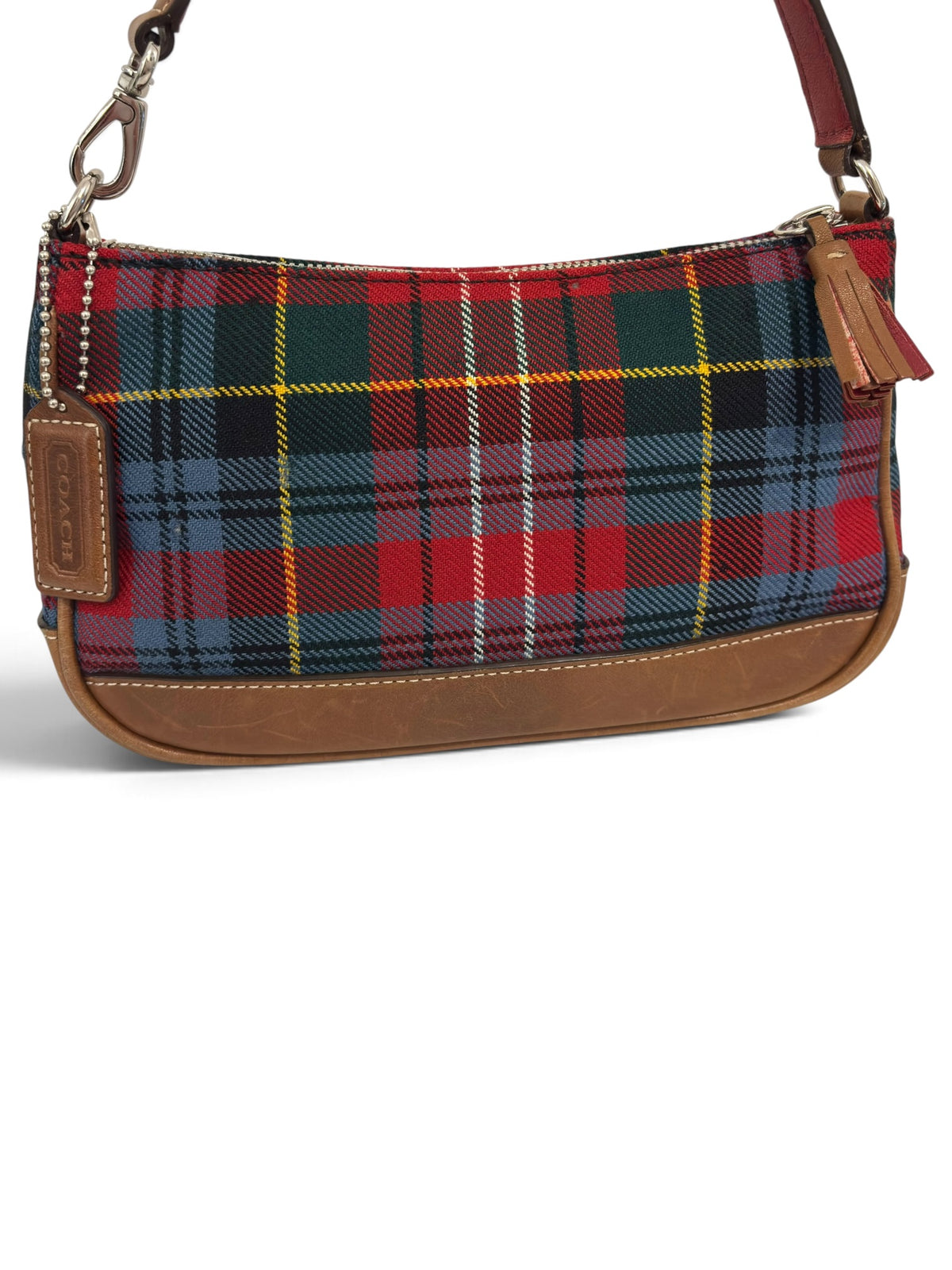 Vintage Coach Demi Bag 8935 In Tartan Plaid Wool