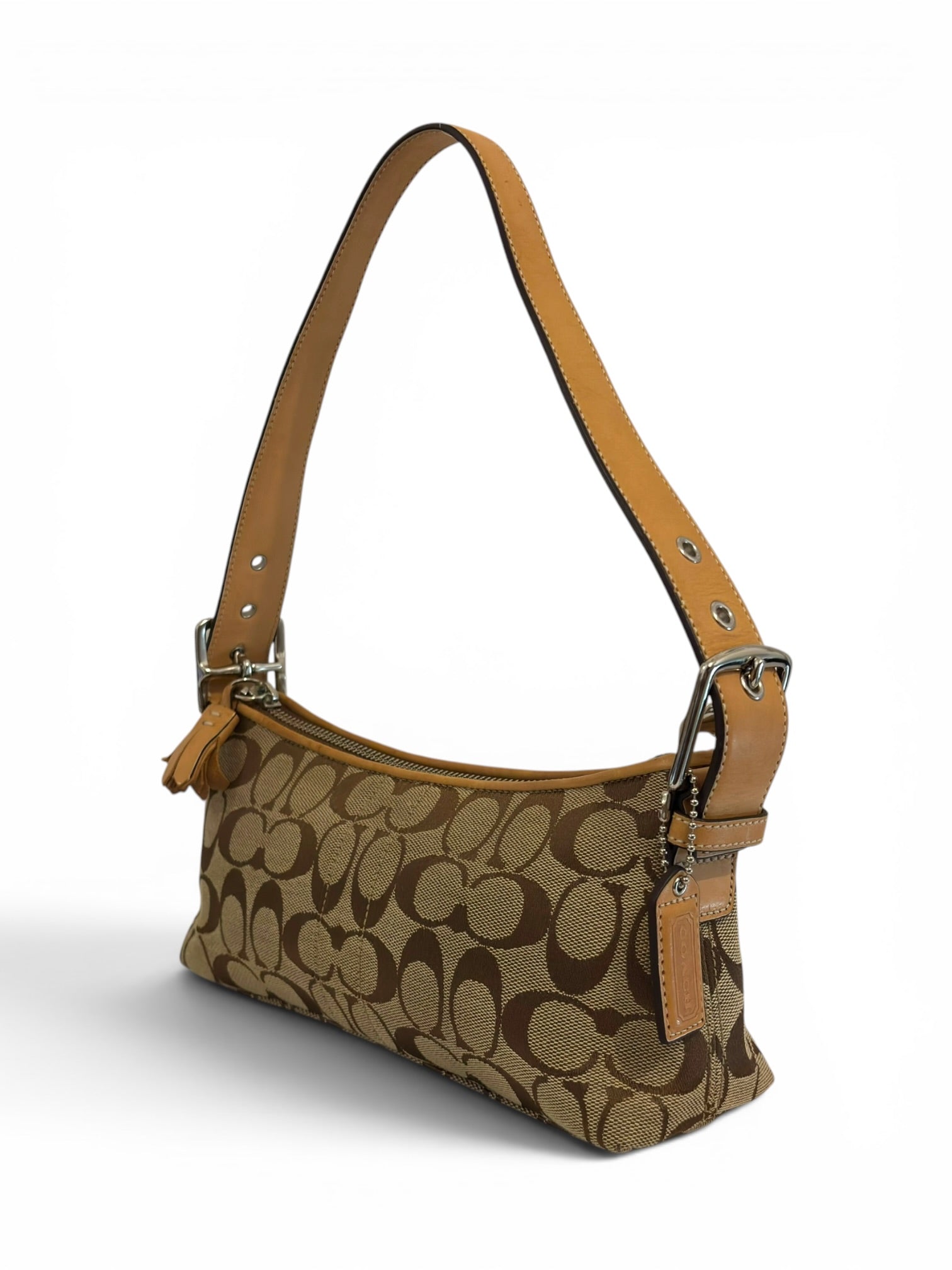 Coach Brown Canvas & Leather Tan Baguette
Vintage Shoulder Bag A055-6371