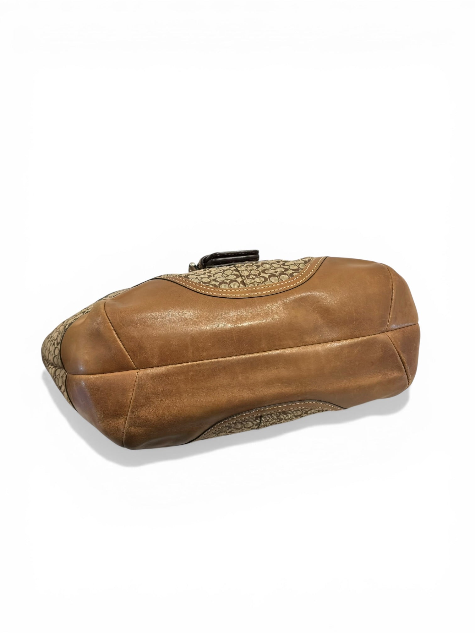 Coach Signature Brown Soho Buckle Canvas & Leather Vintage Shoulder Bag