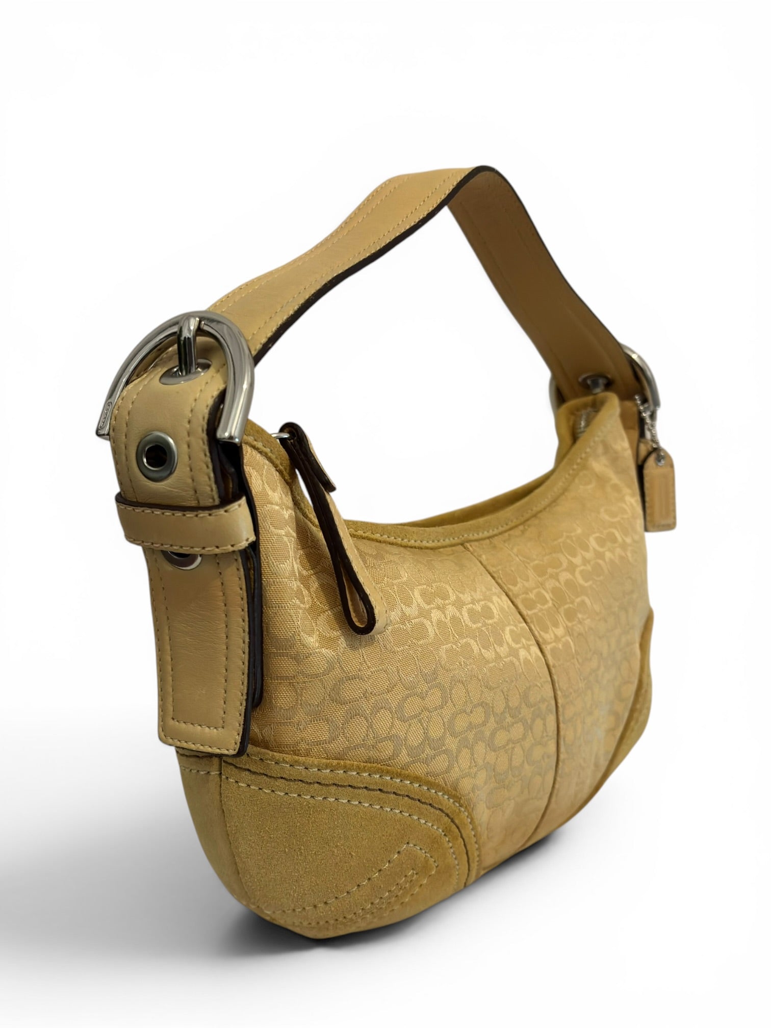 Coach Yellow Rare Signature Canvas Suede 2000's
Vintage Shoulder Bag 2154