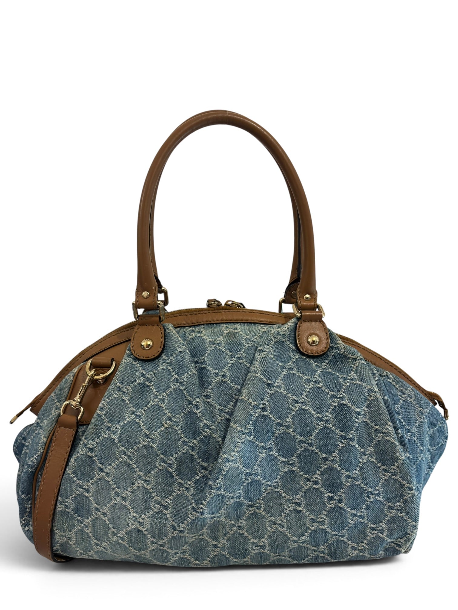 Vintage Gucci Denim Sukey Medium GG Tote
Shoulder Bag 506631