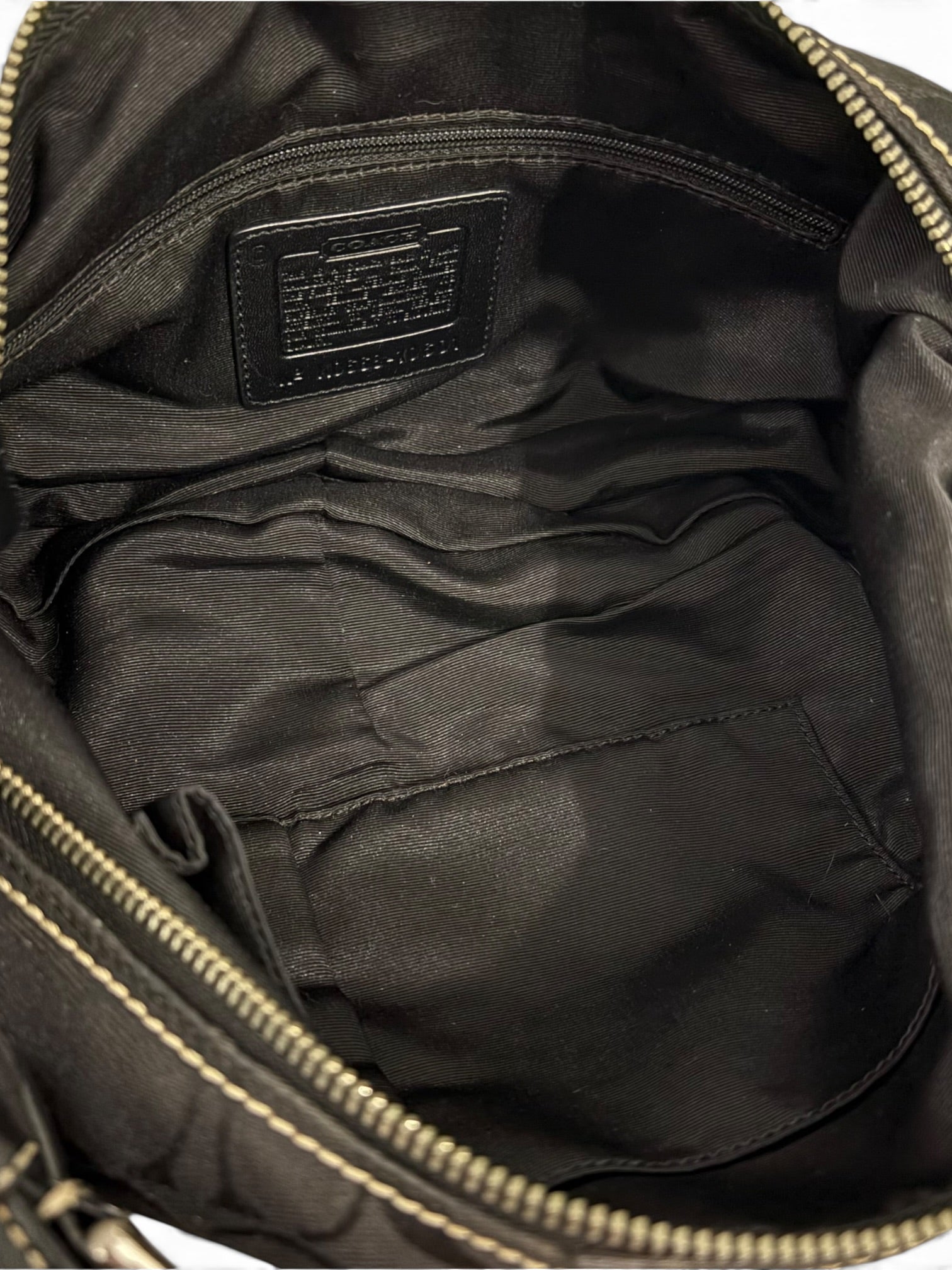 Vintage Coach Soho Half Moon Black Hobo Shoulder Bag 10601
