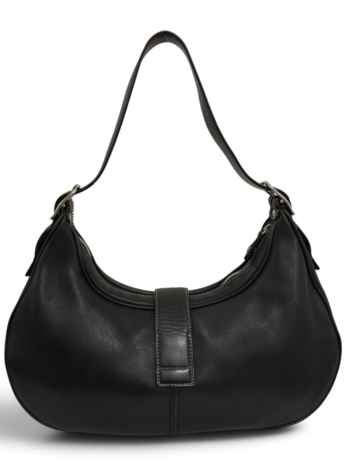 Vintage Coach Soho Bag 7592 Hobo Crescent In Black Leather