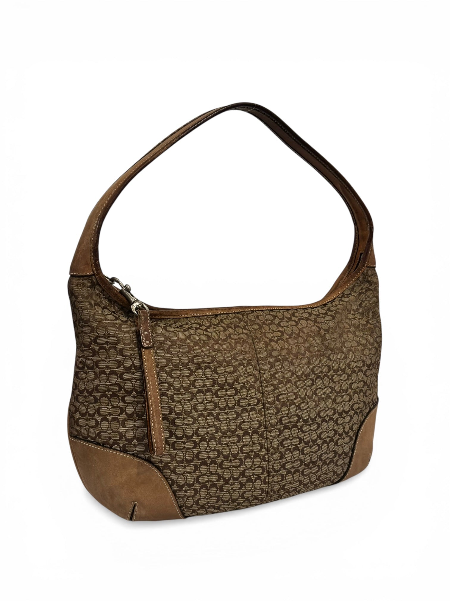 Coach Brown Signature Canvas & Leather Ergo Slouchy Vintage 2000's Hobo Shoulder Bag