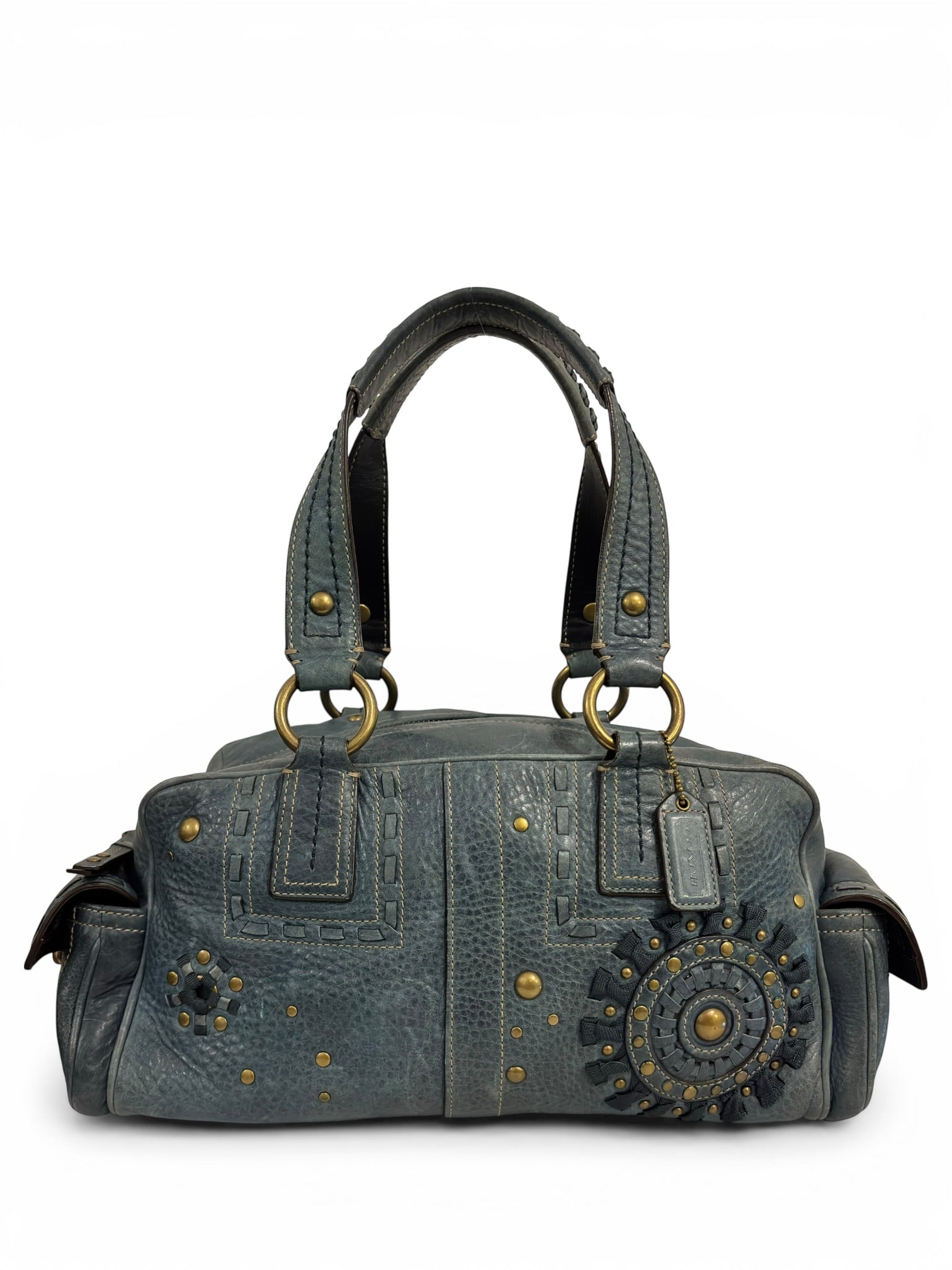 Coach Limited Edition Rare Mia Blue Denim Distressed Soho Vintage 2000's Shoulder Bag