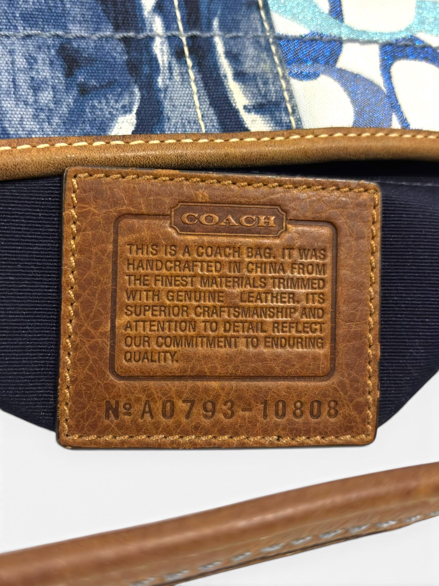 Coach Denim Ergo Patchwork Blue Purple Canvas
Leather Hobo 10808 Shoulder Bag