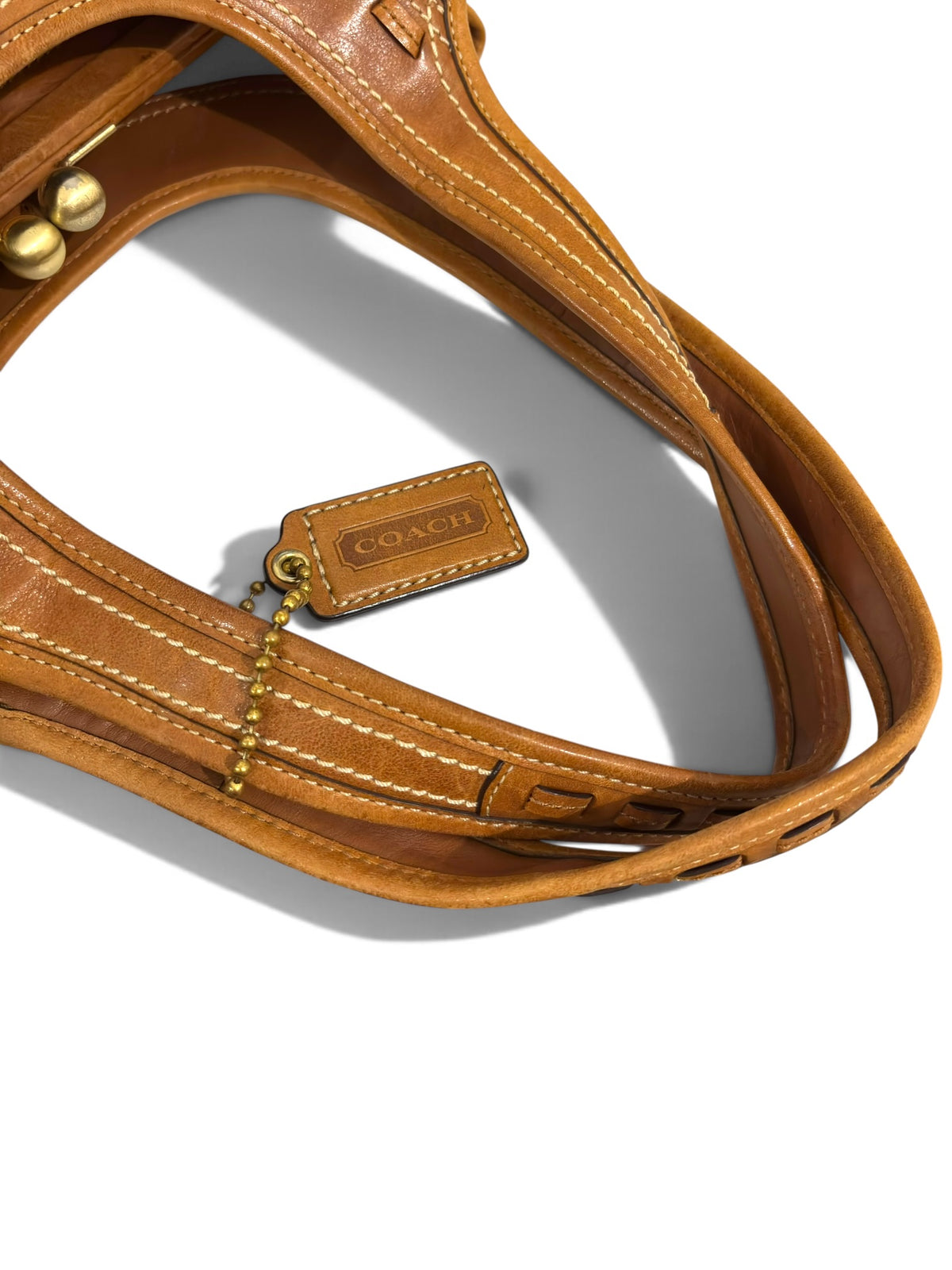 Vintage Coach Ergo Bag 12747 In Signature Pleated Denim