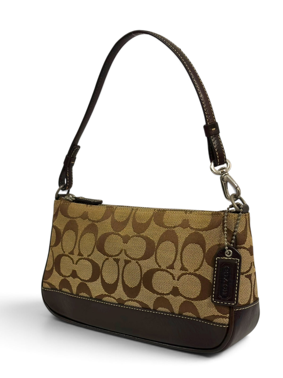 Vintage Coach Bag Mini Demi Signature Shoulder Pouch 6094 In Brown
