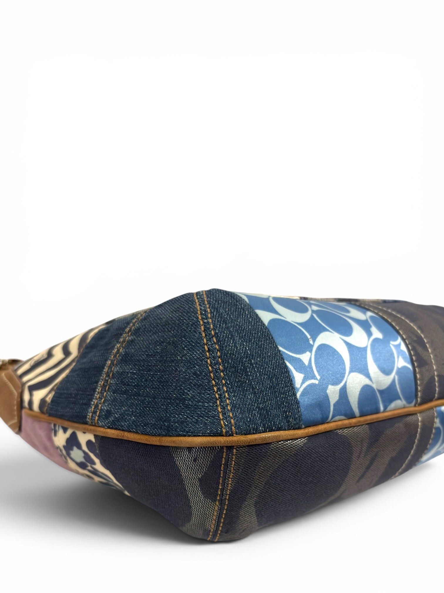 Coach Denim Ergo Patchwork Blue Purple Canvas
Leather Hobo 10808 Shoulder Bag