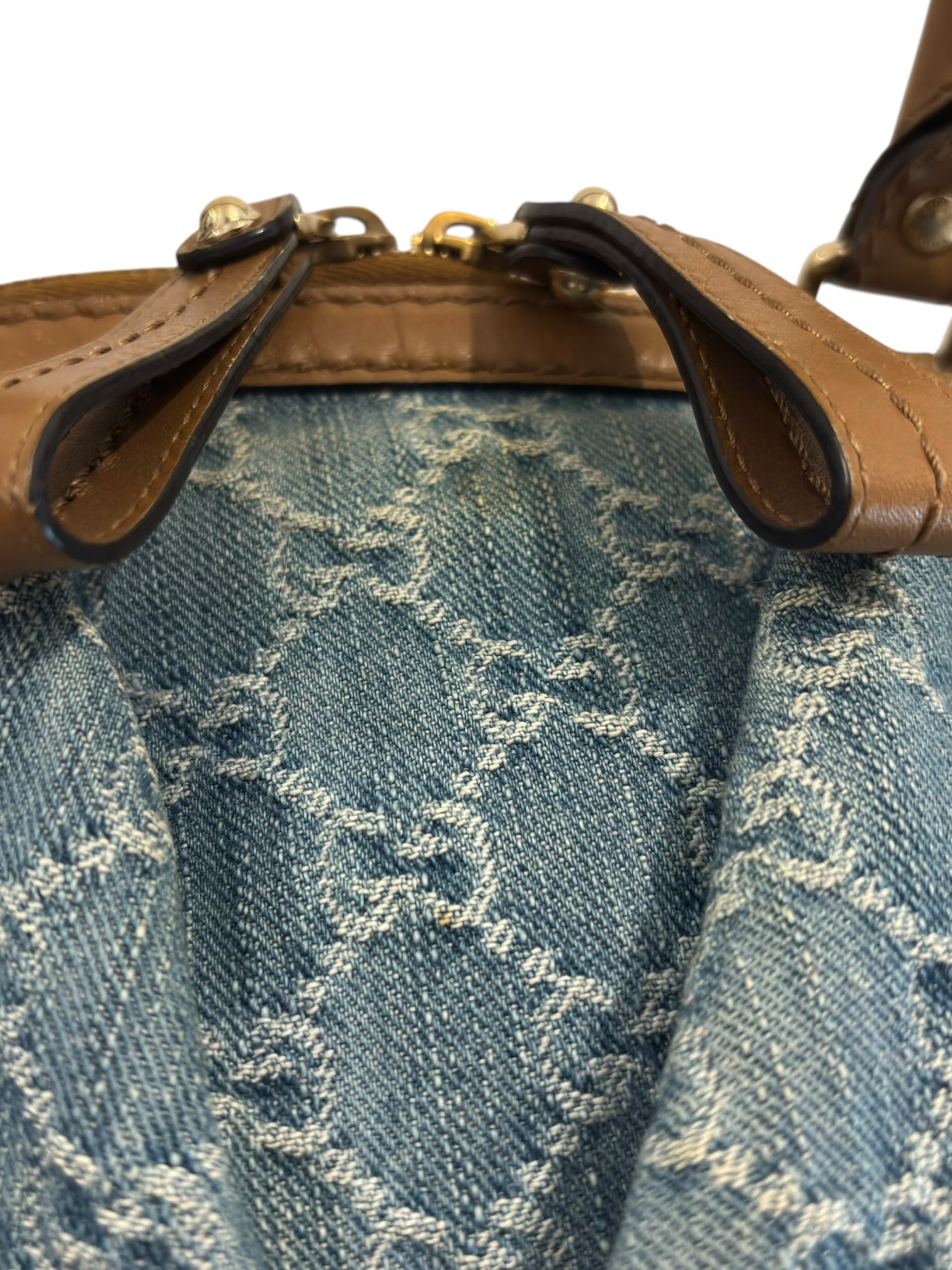 Vintage Gucci Denim Sukey Medium GG Tote
Shoulder Bag 506631