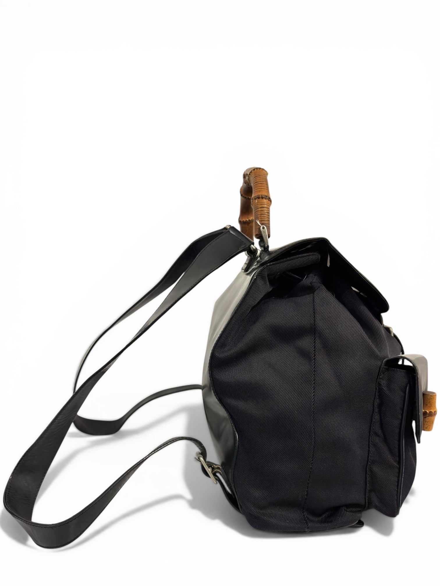 Gucci Bamboo Rare Black Nylon & Leather Backpack
Rucksack Bag 003 2058 0016 5