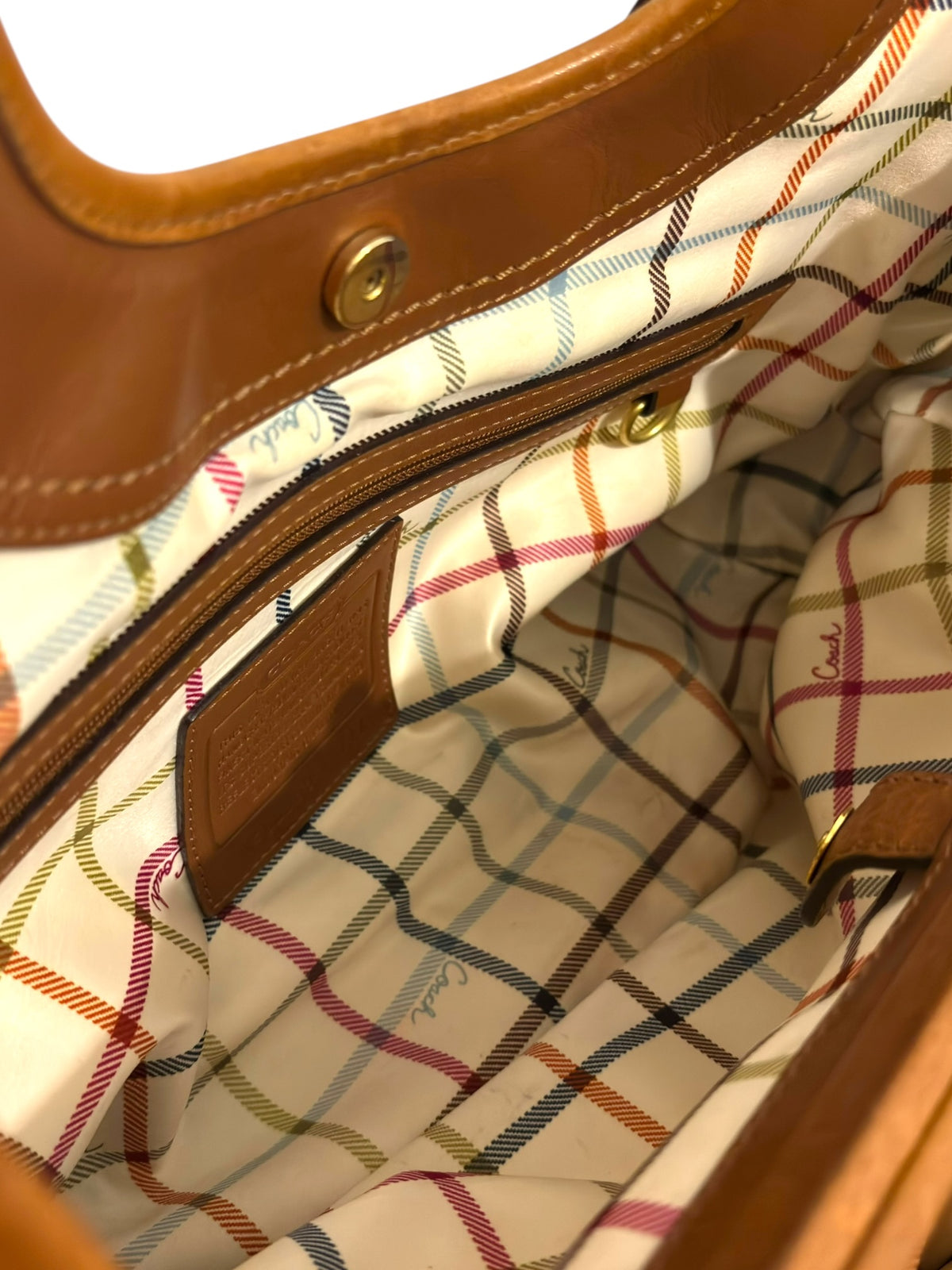 Vintage Coach Ergo Bag 12747 In Signature Pleated Denim