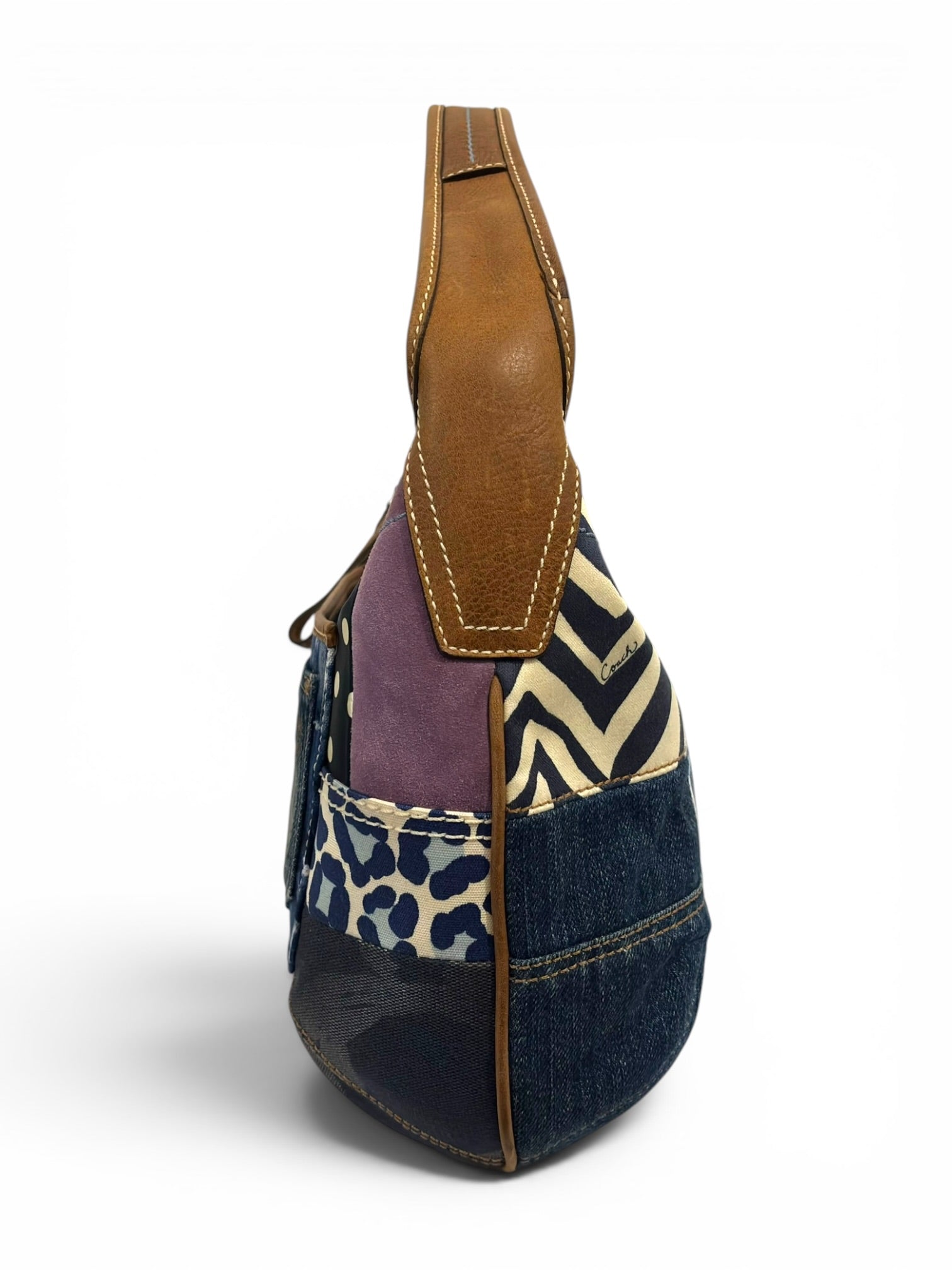 Coach Denim Ergo Patchwork Blue Purple Canvas
Leather Hobo 10808 Shoulder Bag