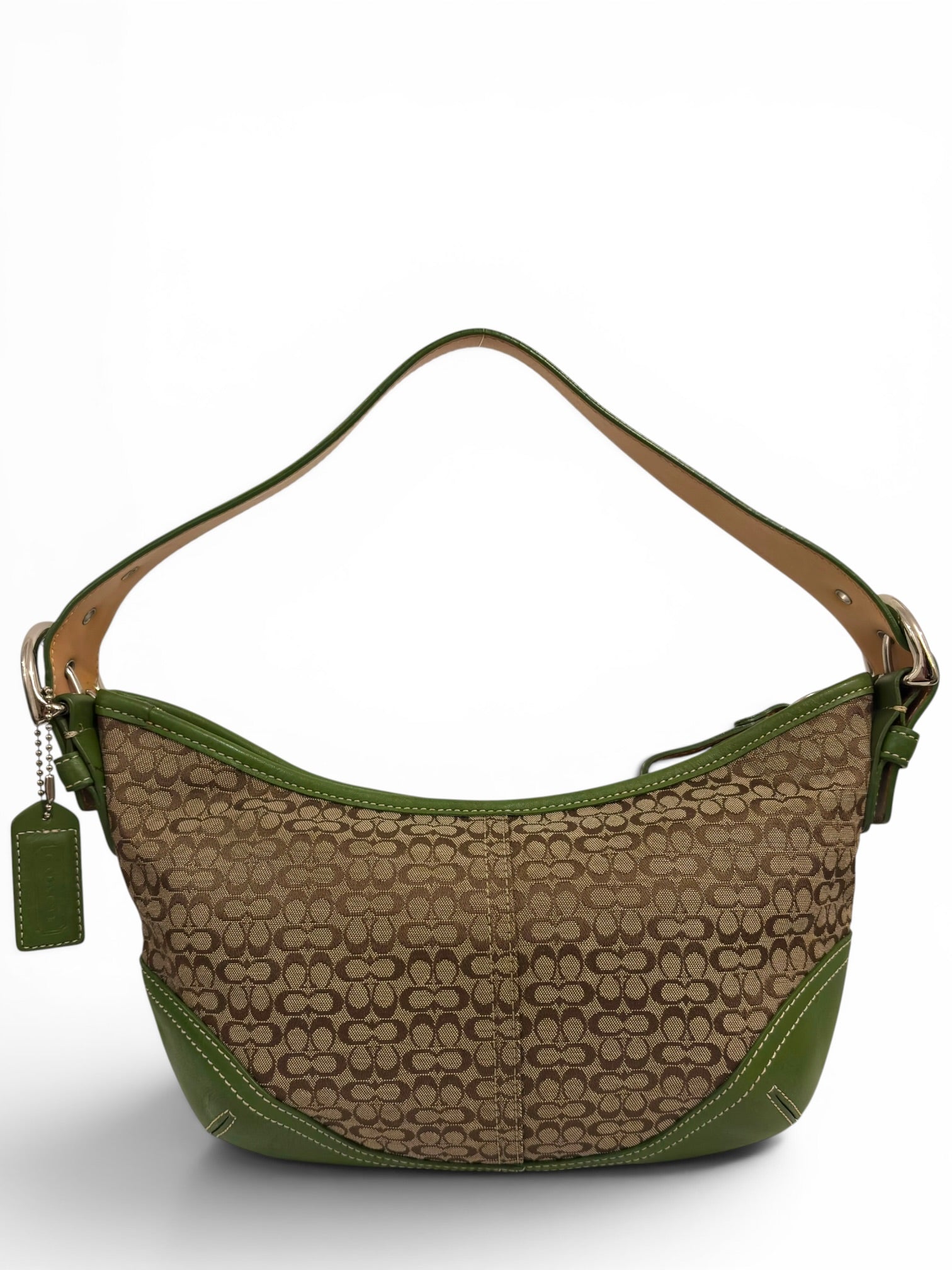 Coach Soho Brown & Green Signature Rare Colourway Vintage Shoulder Bag