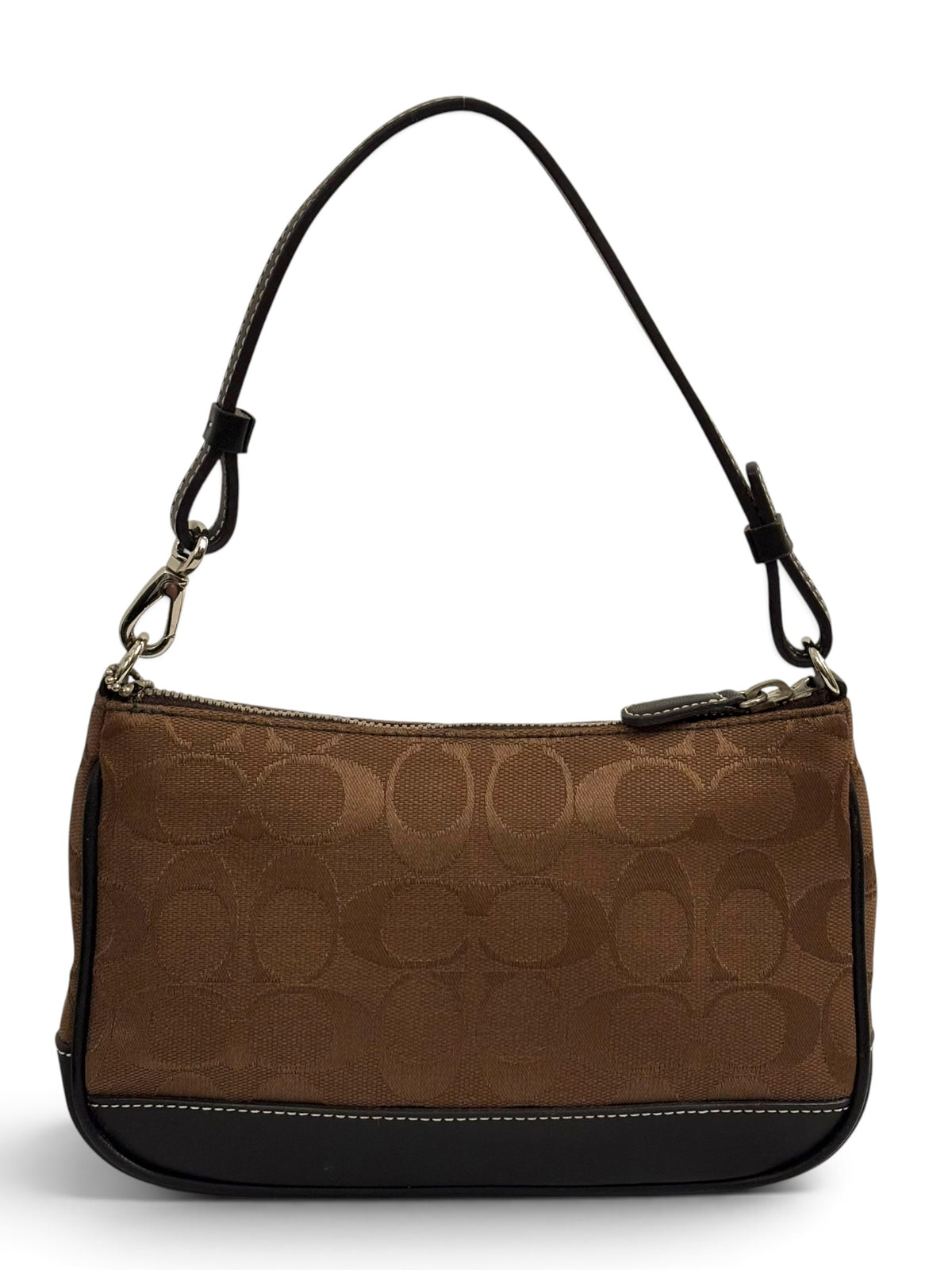 Vintage Coach Demi Bag 6094 Signature Canvas In Brown