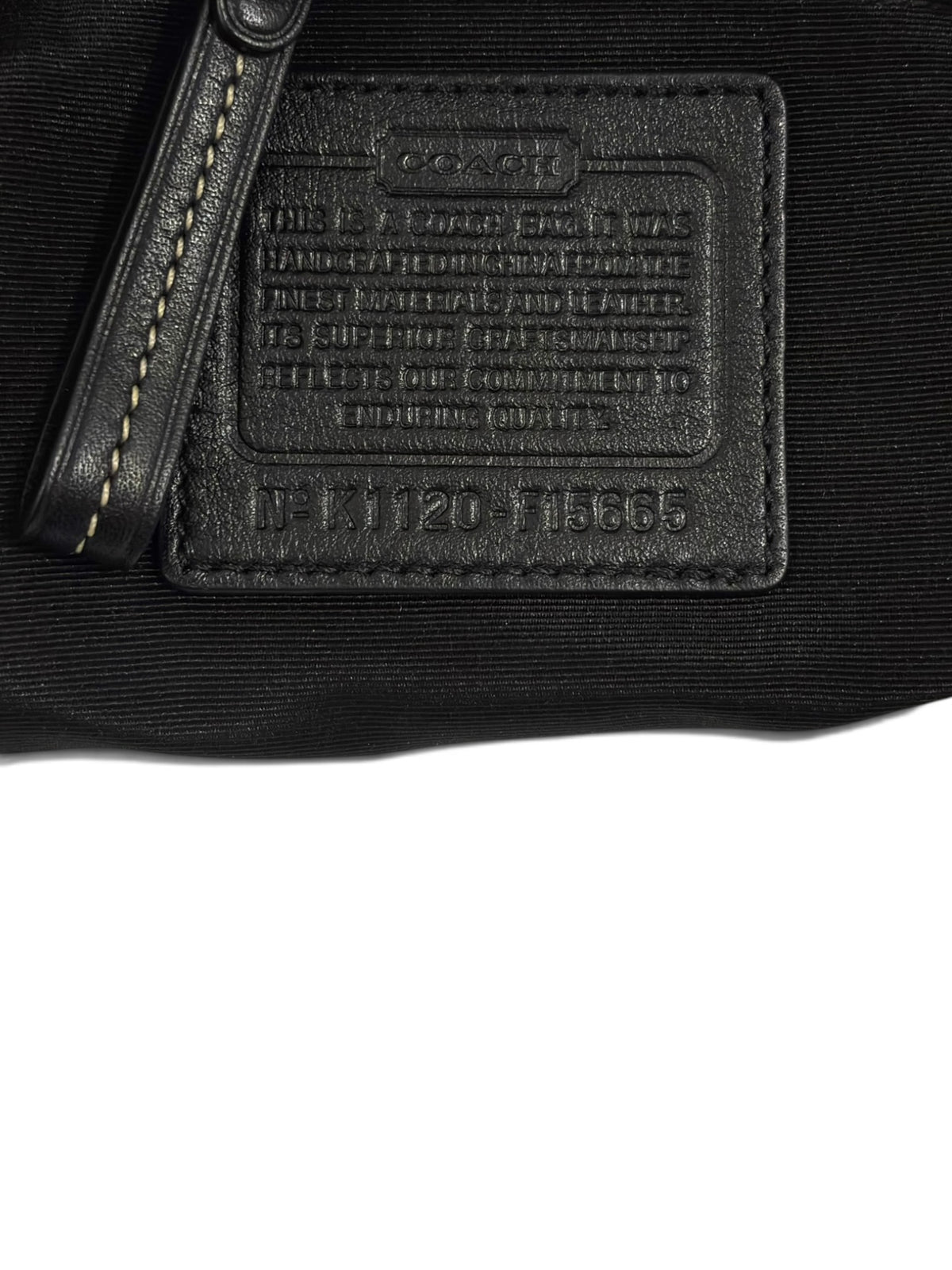 Vintage Coach Hamptons Bag F15665 Signature Braided Black Grey Tote