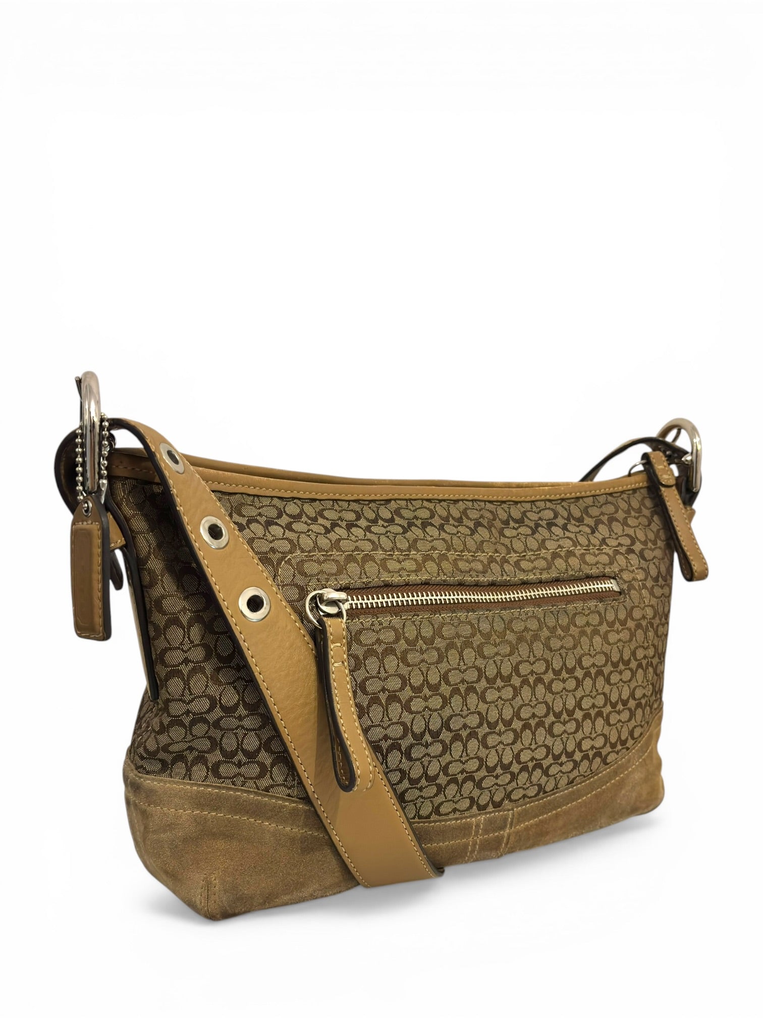 Coach Brown Tan Signature Canvas & Suede
Vintage Crossbody / Shoulder Bag