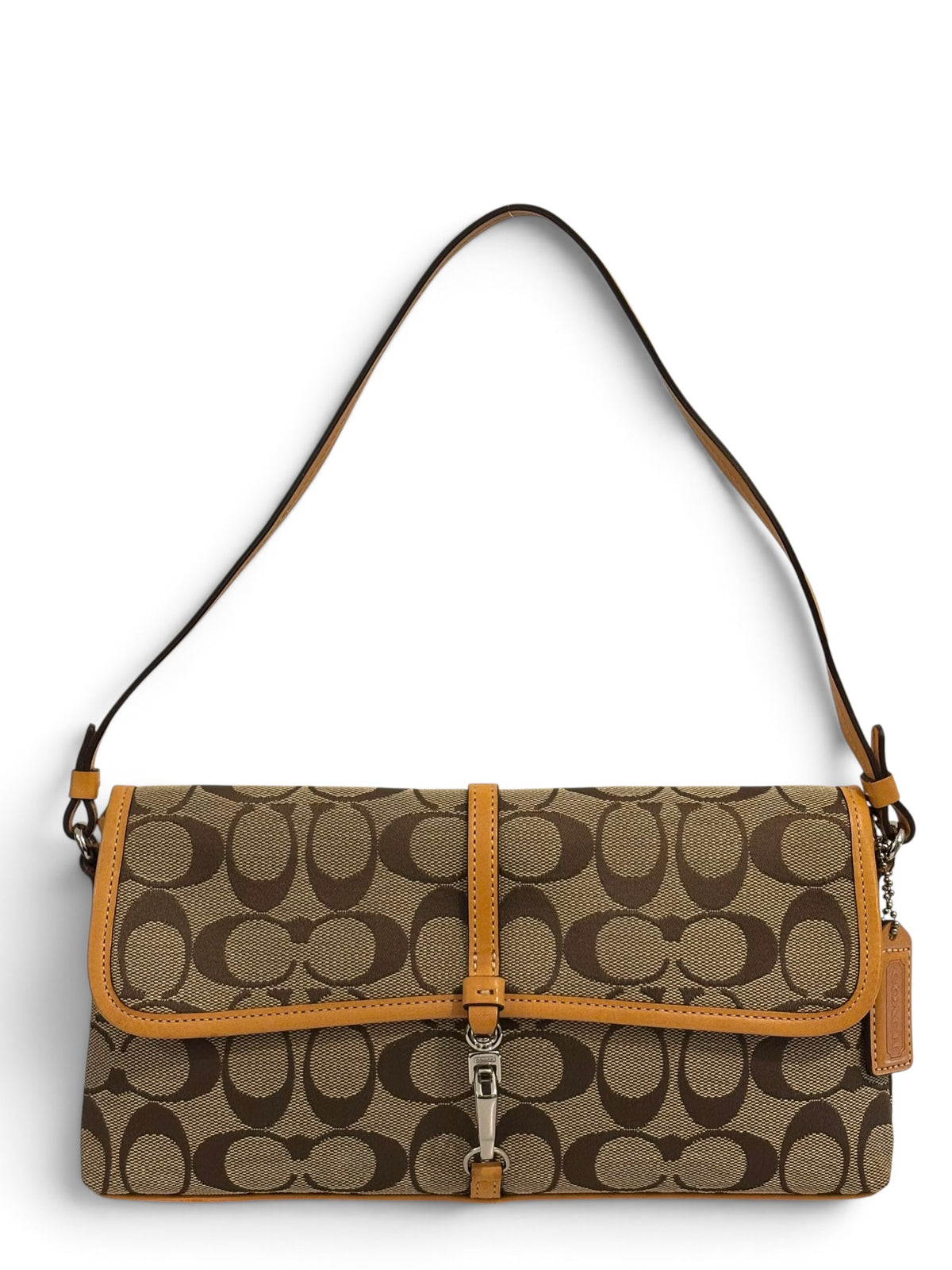 Vintage Coach Hamptons Bag 06348 Signature Canvas In Brown