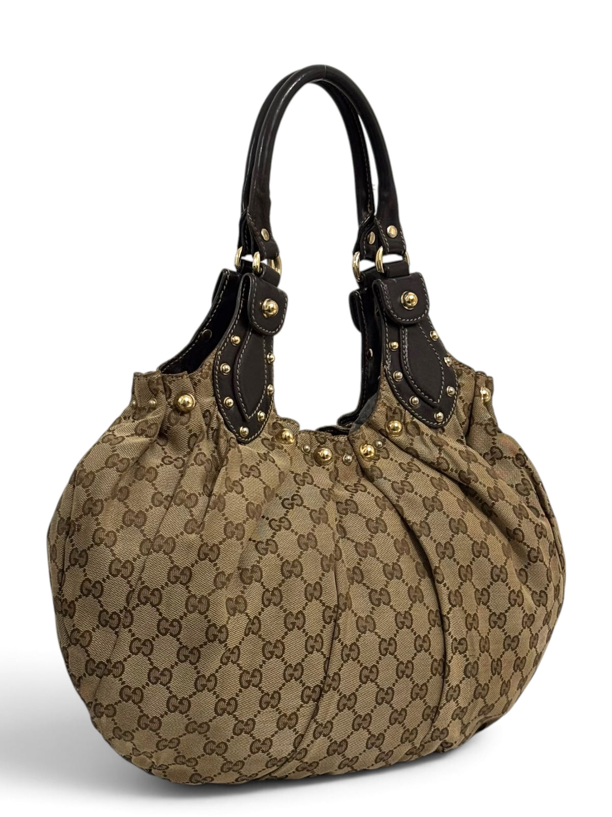 Vintage Gucci Pelham Studded Hobo Shoulder Bag 203624
