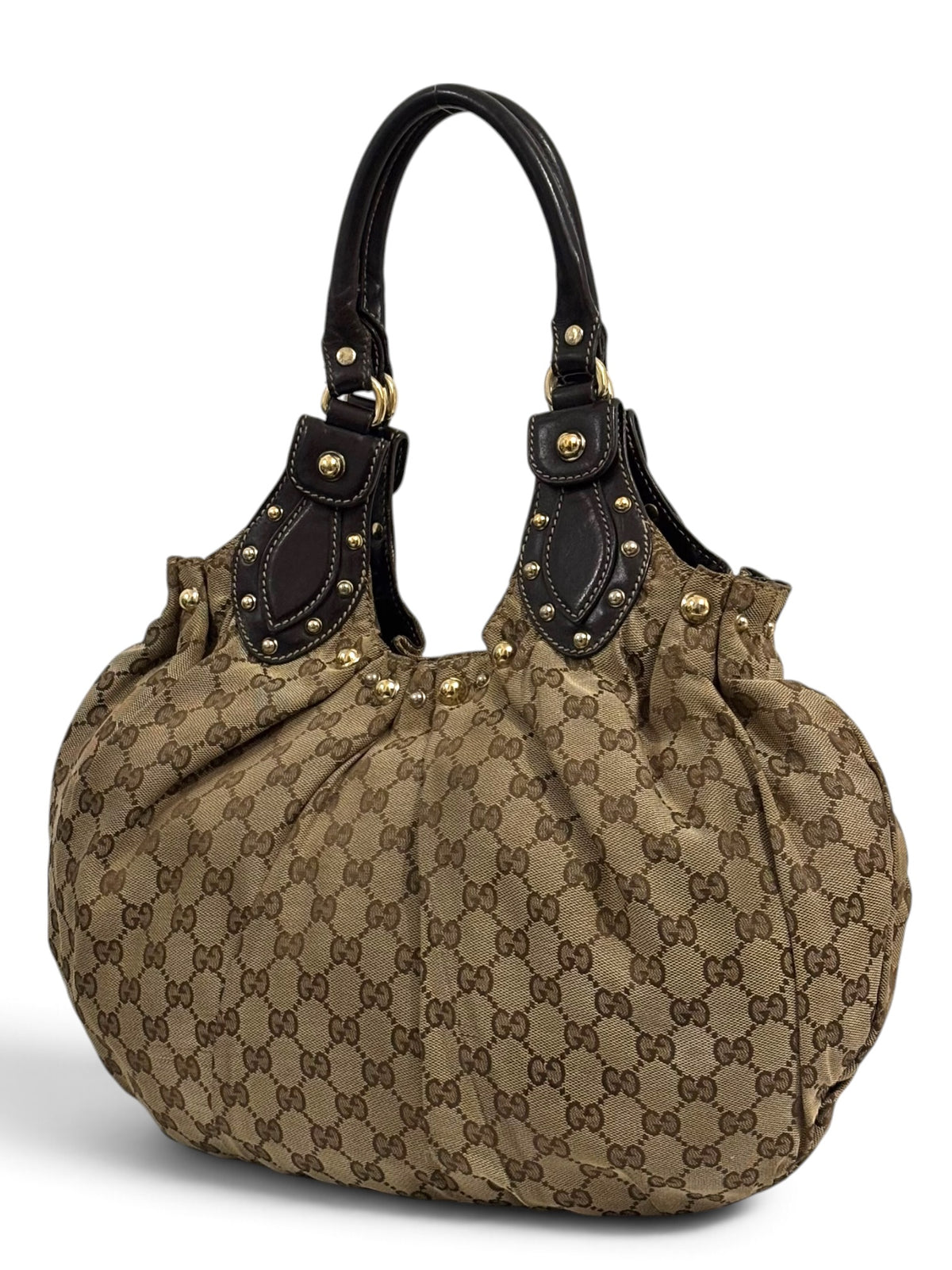 Vintage Gucci Pelham Studded Hobo Shoulder Bag 203624