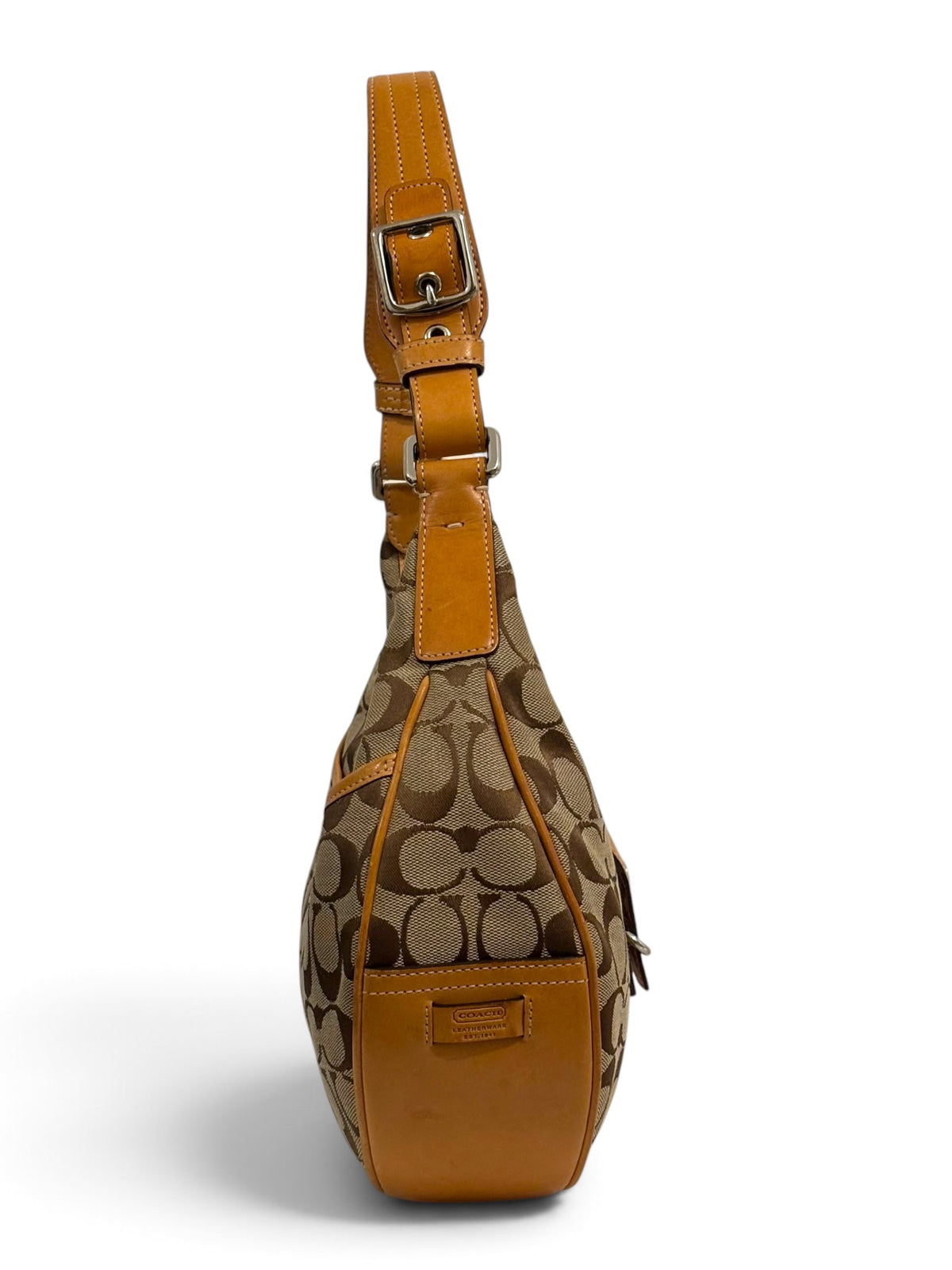 Vintage Coach Soho Bag 6363 Crescent Signature Hobo In Brown