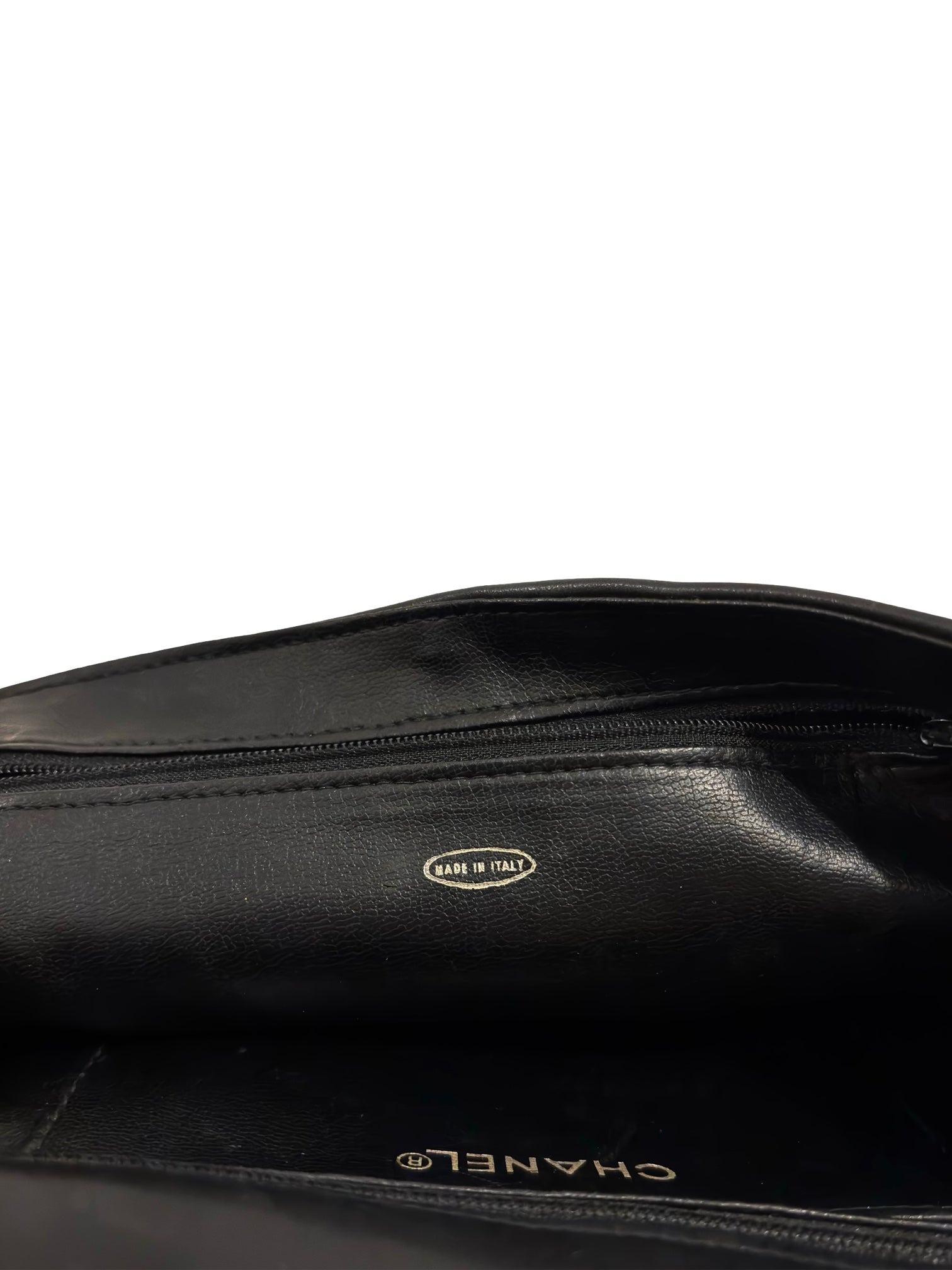 Chanel Black Quilted Vintage Matelasse Lambskin Leather Gold Chain Shoulder Bag