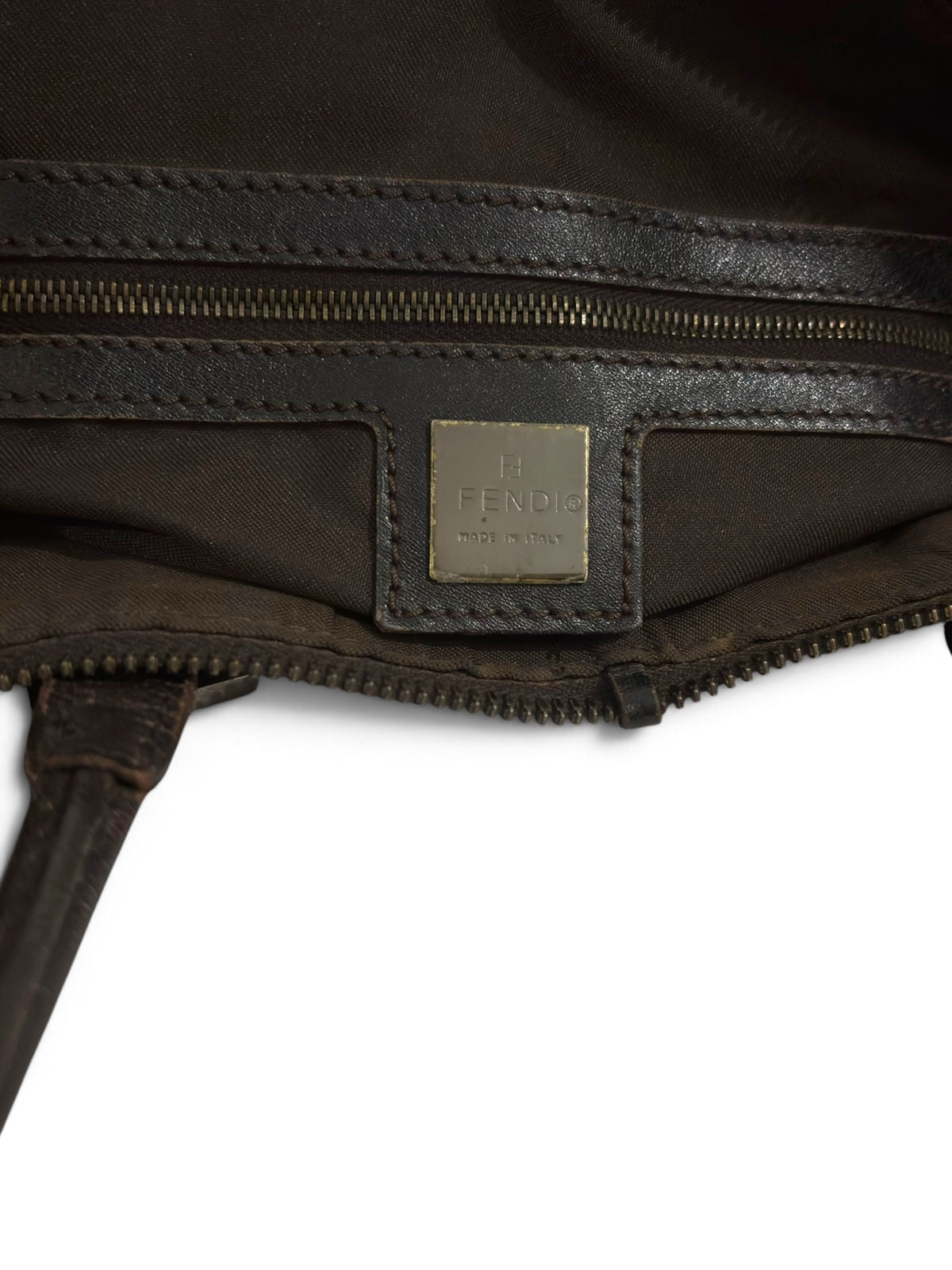 Vintage Fendi Zucca Bag FF Monogram Tote In Brown