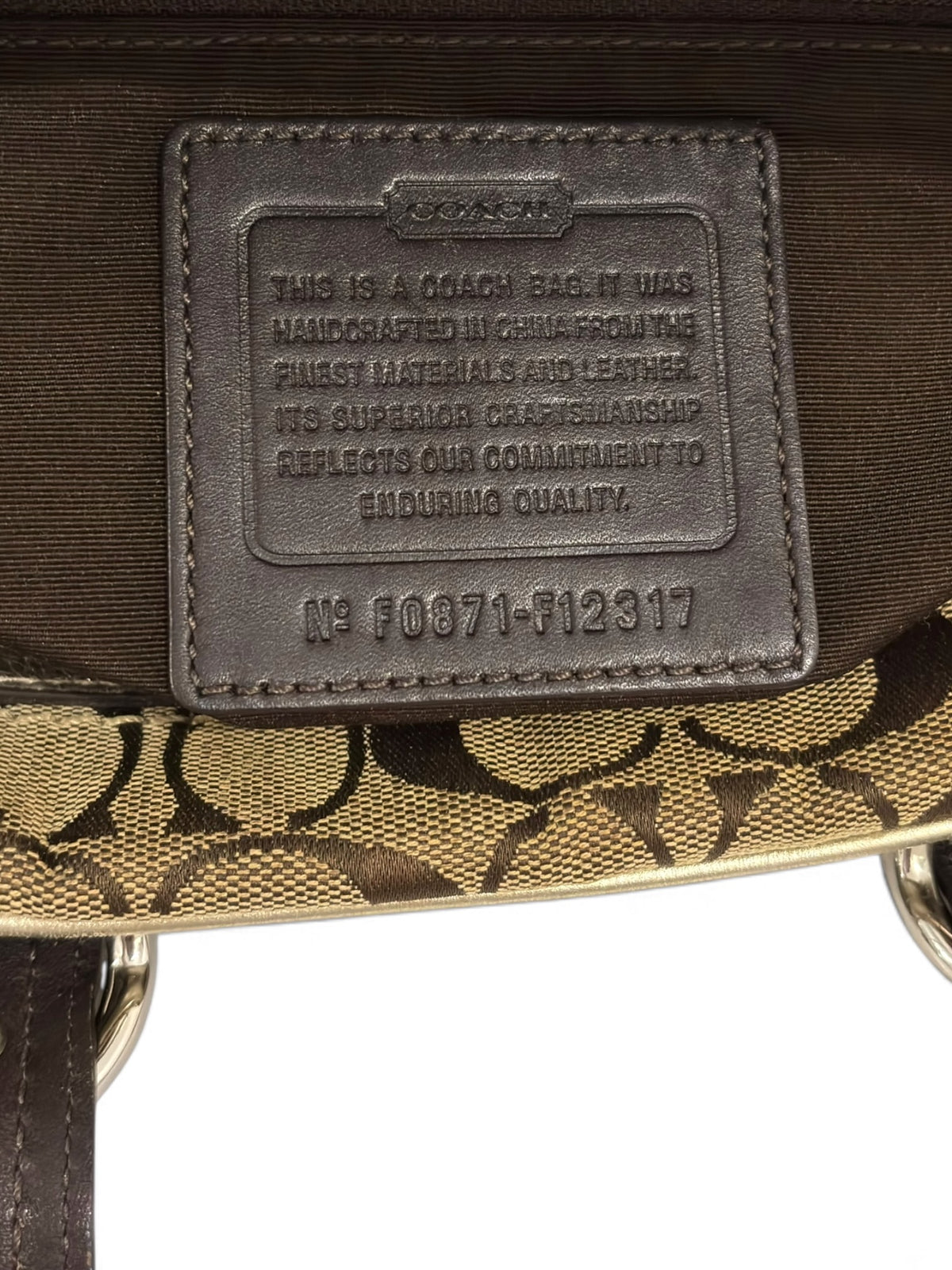 Vintage Coach Soho Patchwork Bag F12317 Signature Boston Bag