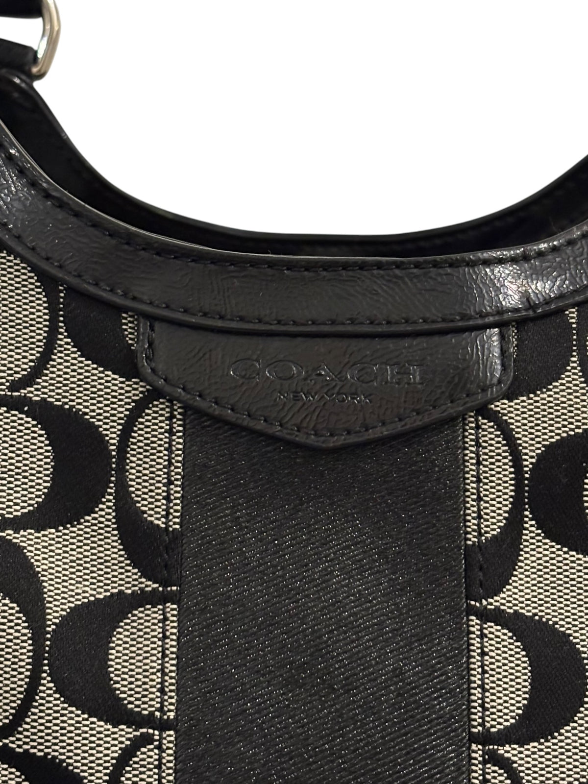Vintage Coach Devin Bag F28623 Signature Stripe Tote