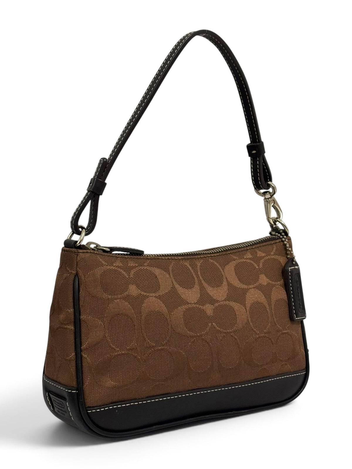 Vintage Coach Demi Bag 6094 Signature Canvas In Brown