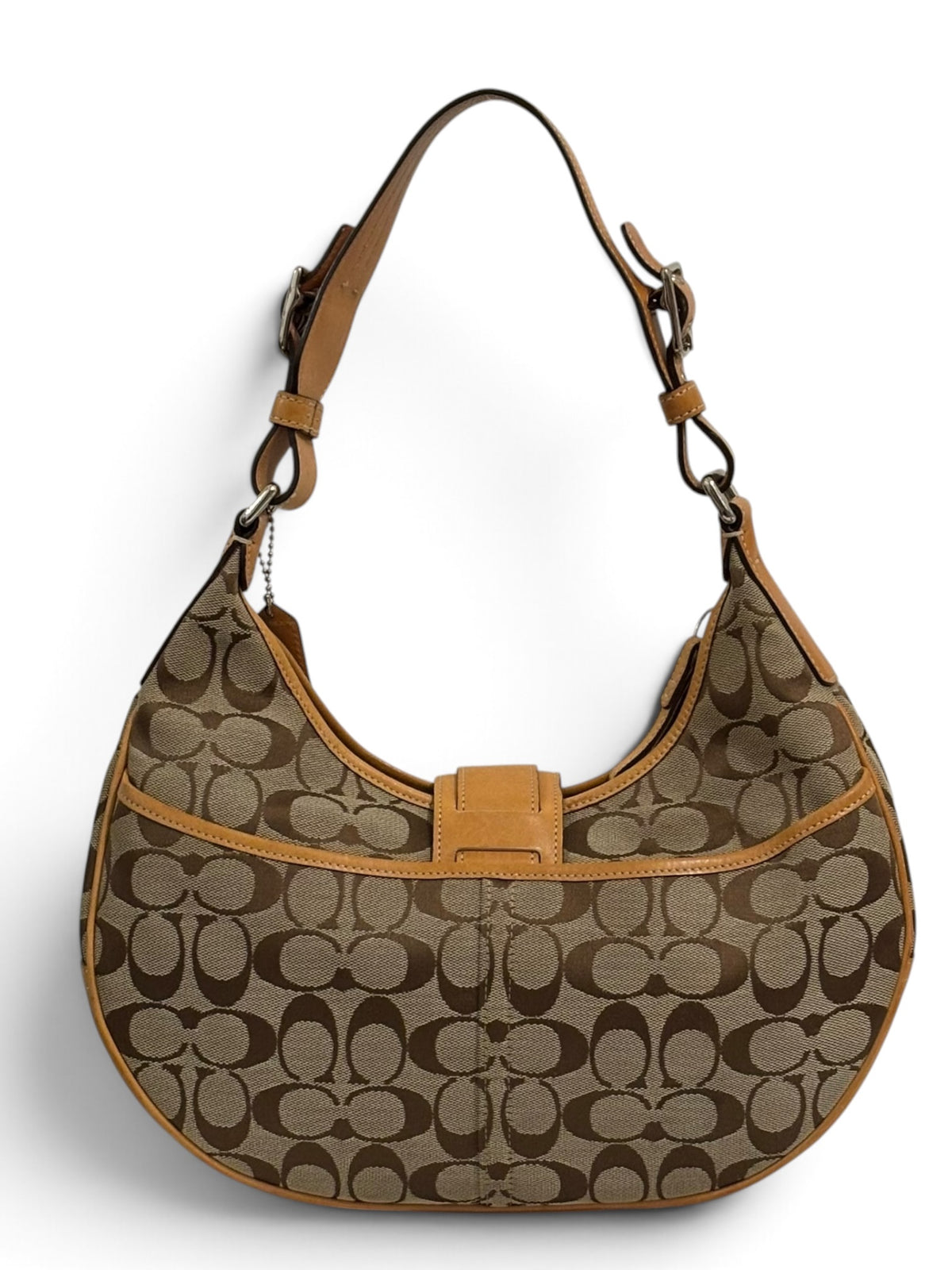 Vintage Coach Soho Bag 6363 Crescent Signature Hobo In Brown